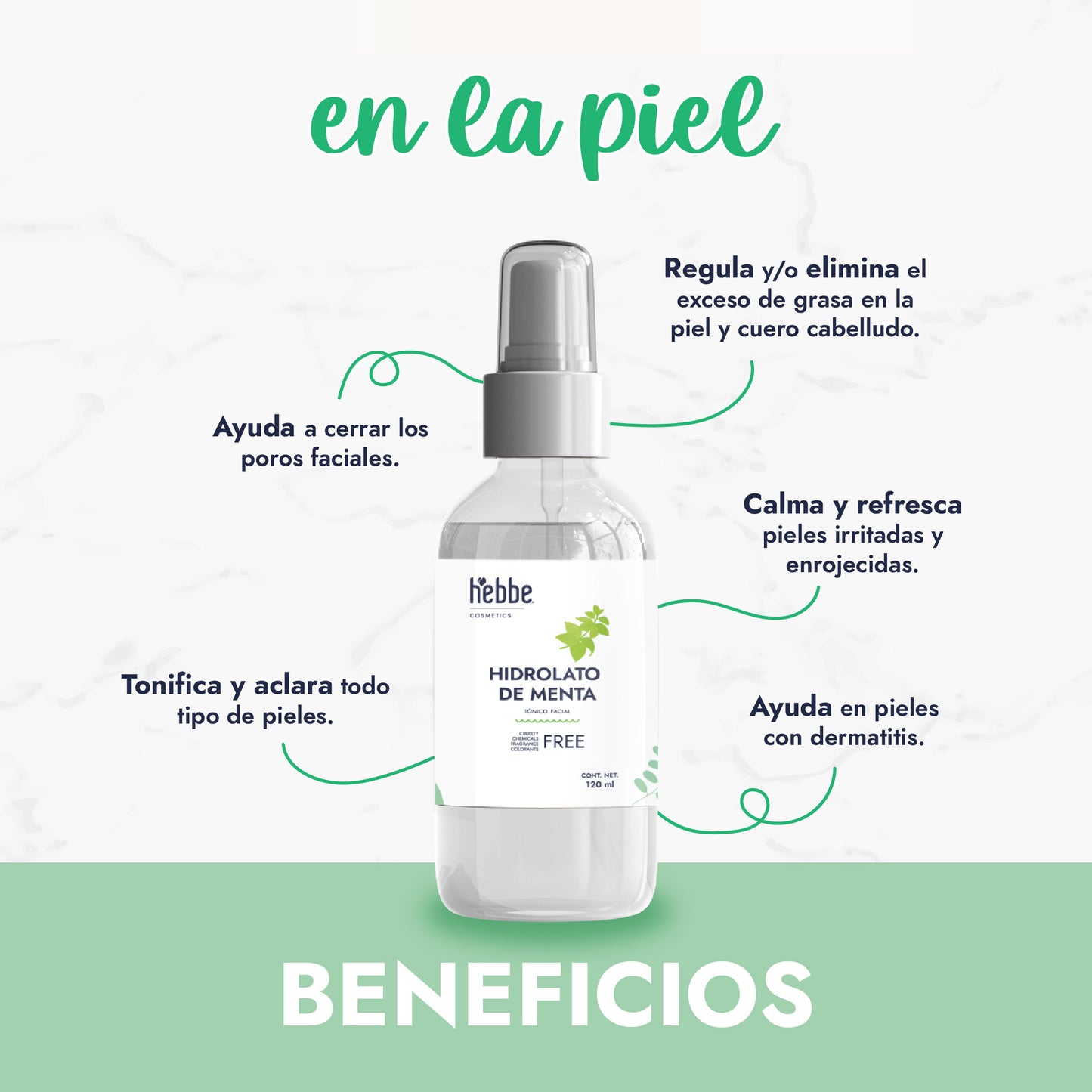 Hidrolato de Menta | Facial y Corporal | Refrescante, Astringente y Purificante