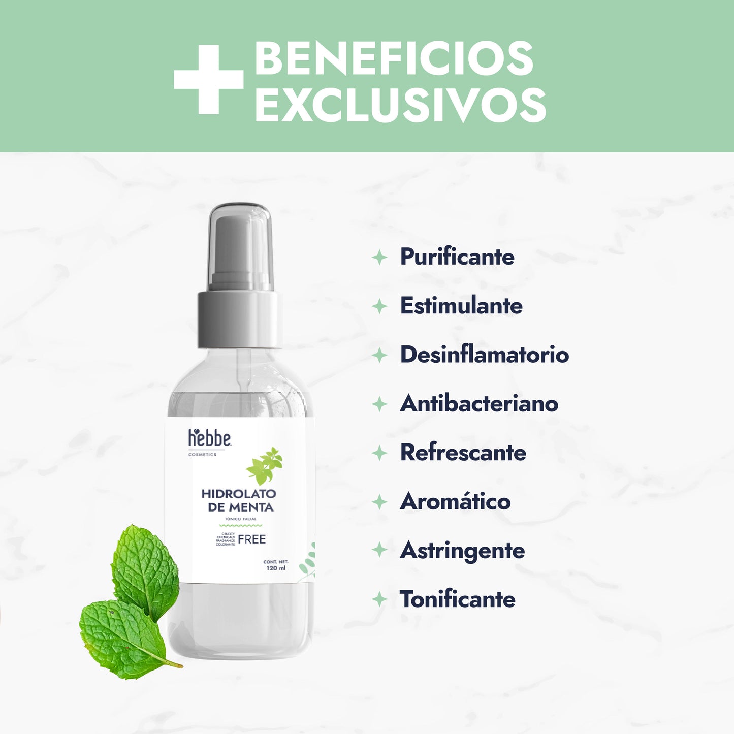 Hidrolato de Menta | Facial y Corporal | Refrescante, Astringente y Purificante