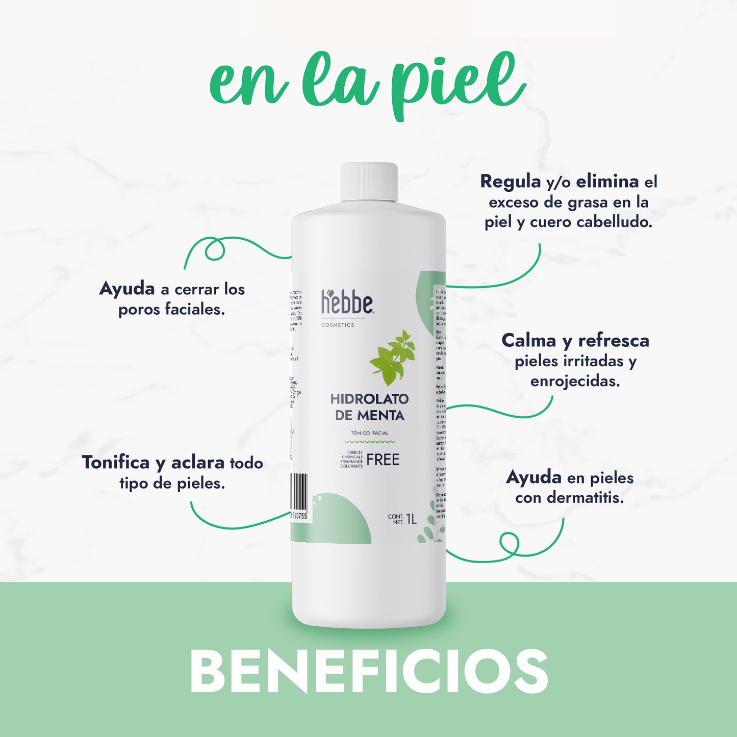 Hidrolato de Menta | Facial y Corporal | Refrescante, Astringente y Purificante