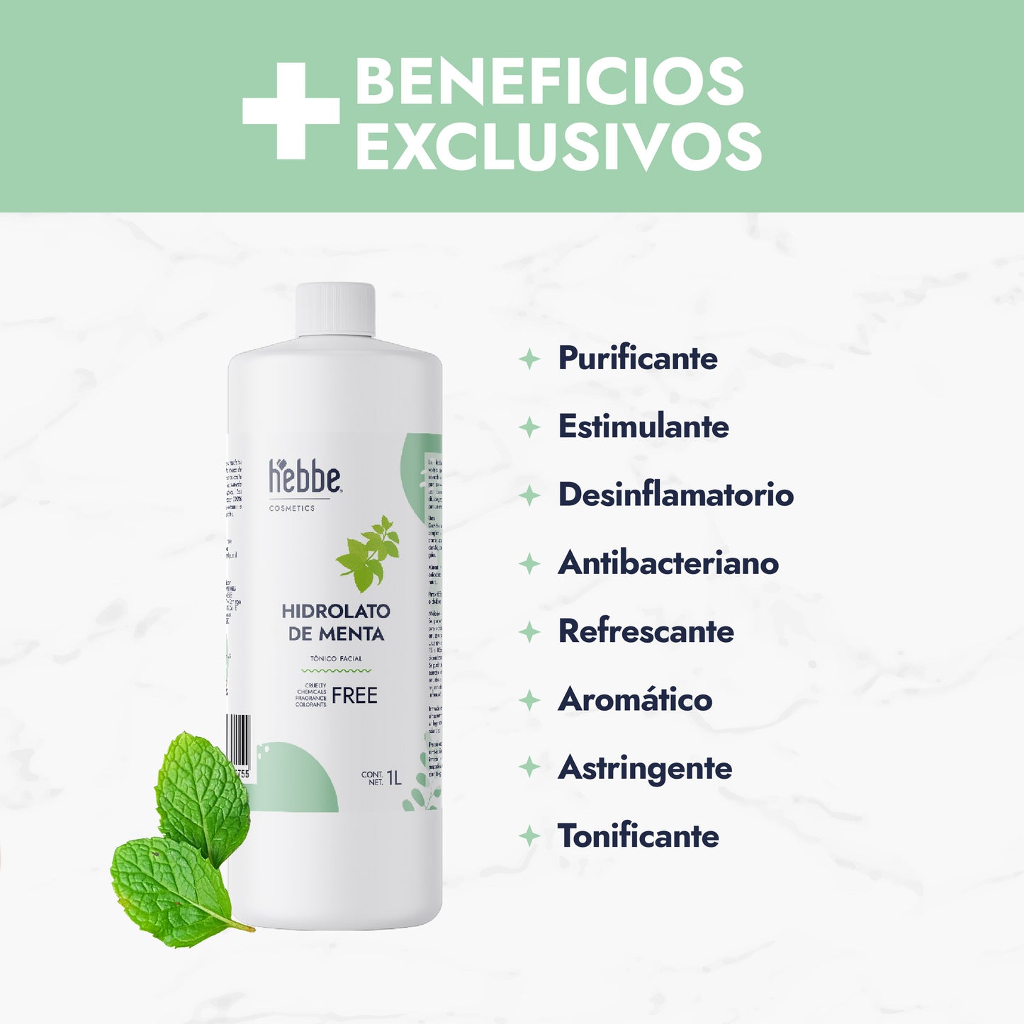 Hidrolato de Menta | Facial y Corporal | Refrescante, Astringente y Purificante