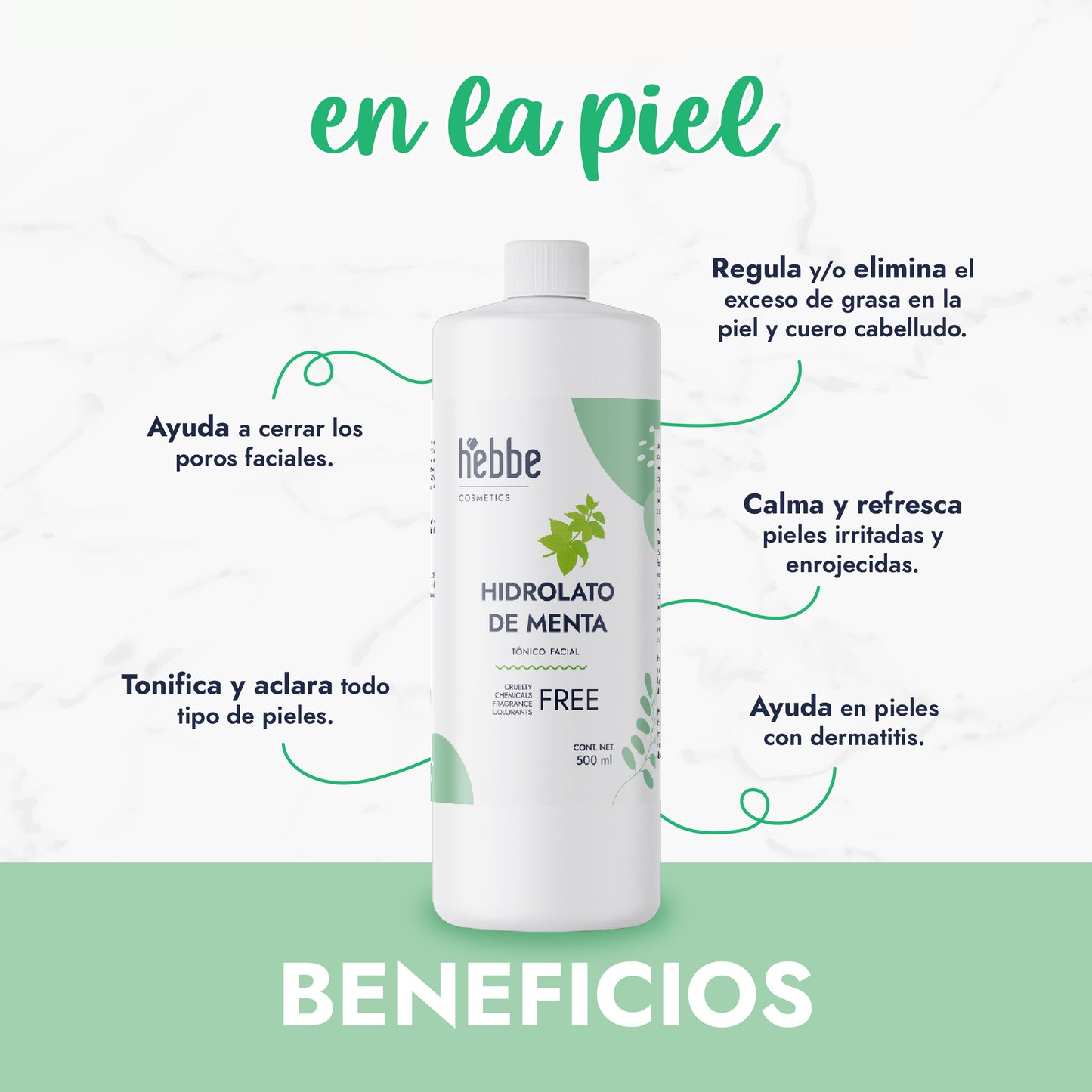 Hidrolato de Menta | Facial y Corporal | Refrescante, Astringente y Purificante