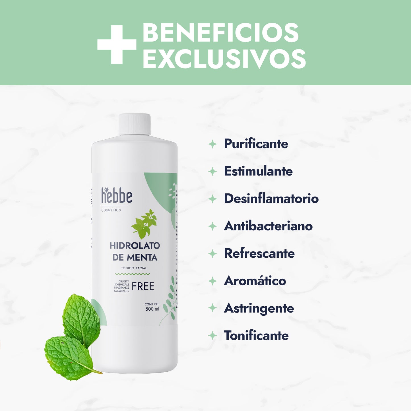 Hidrolato de Menta | Facial y Corporal | Refrescante, Astringente y Purificante