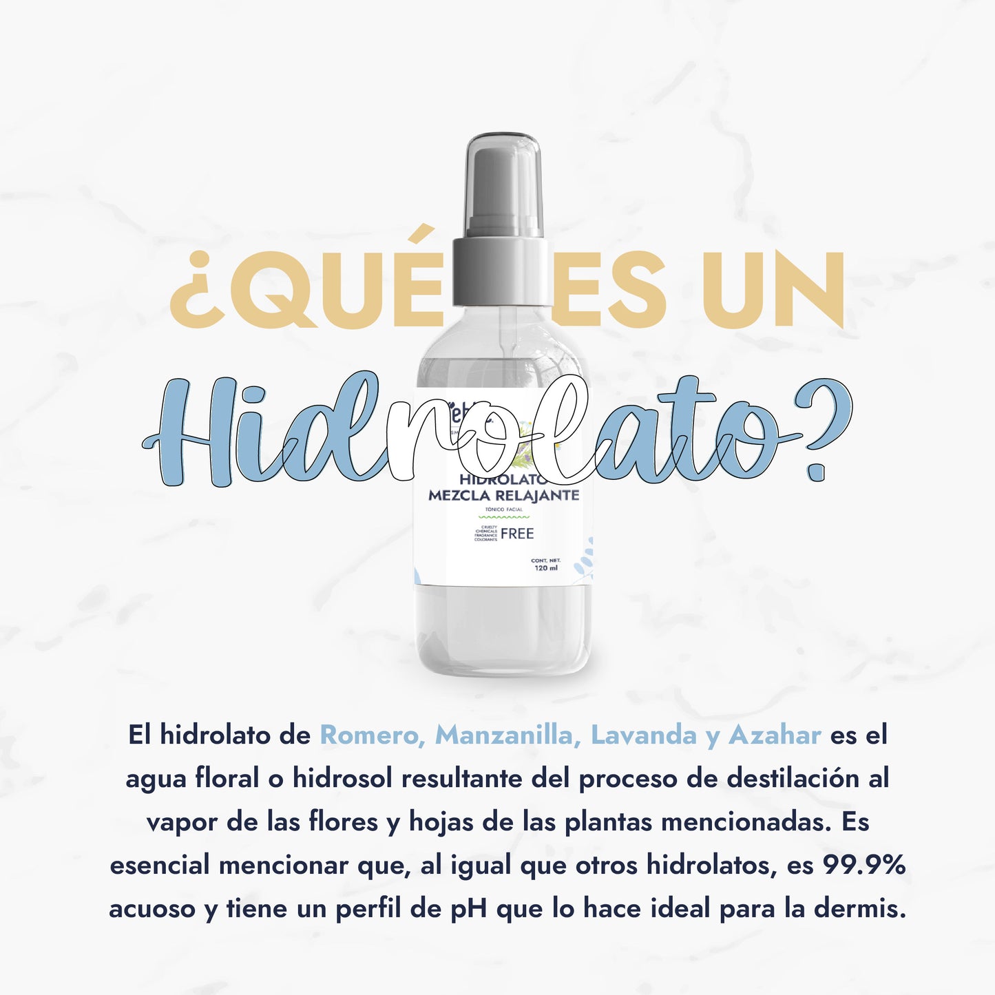 Hidrolato de Mezcla Relajante Puro | Calma, Relaja y Revitaliza Cuerpo y Mente
