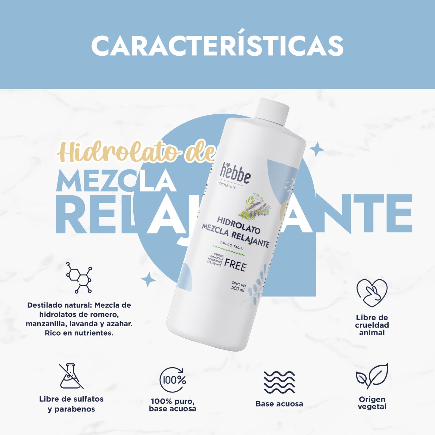 Hidrolato de Mezcla Relajante Puro | Calma, Relaja y Revitaliza Cuerpo y Mente