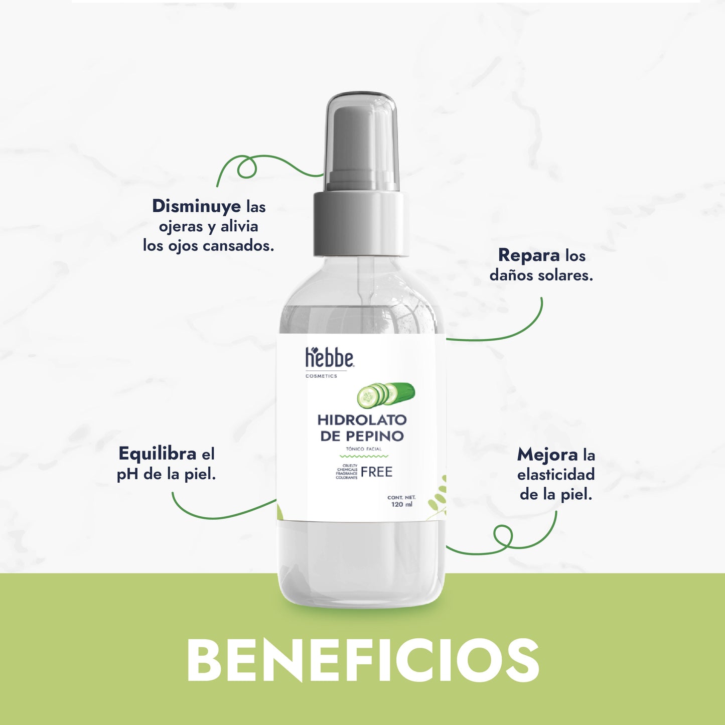 Hidrolato de Pepino | Facial y Corporal | Descongestivo, Refrescante e Hidratante