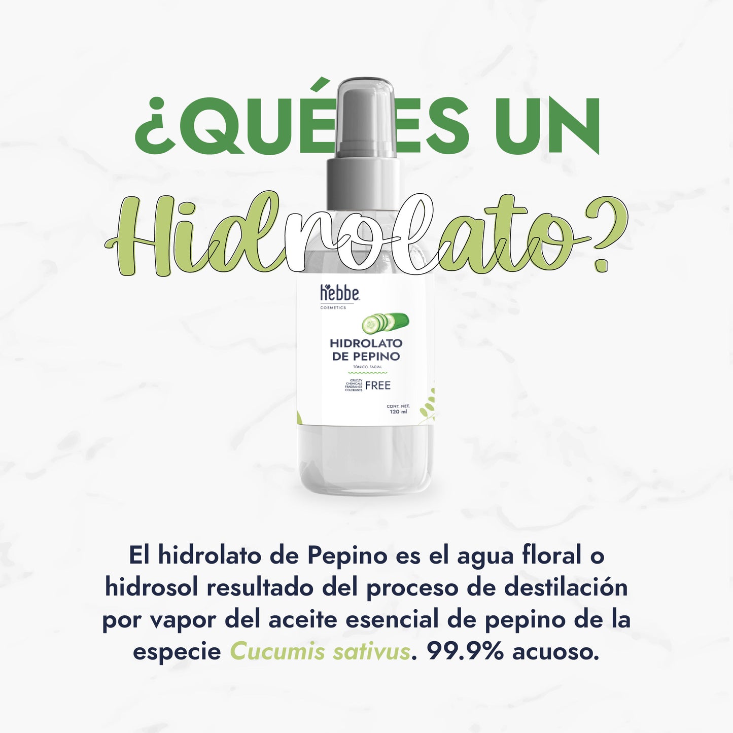 Hidrolato de Pepino | Facial y Corporal | Descongestivo, Refrescante e Hidratante