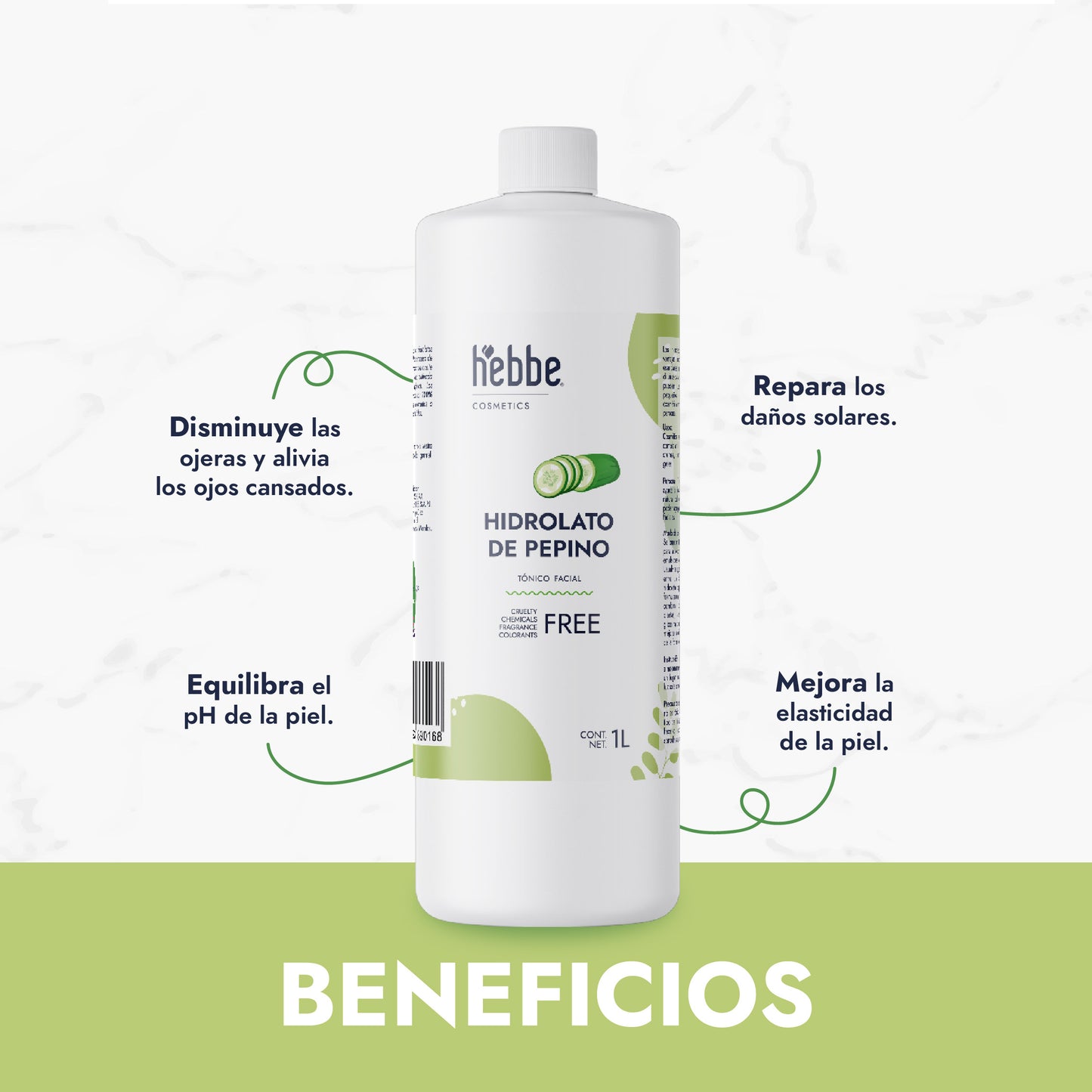 Hidrolato de Pepino | Facial y Corporal | Descongestivo, Refrescante e Hidratante