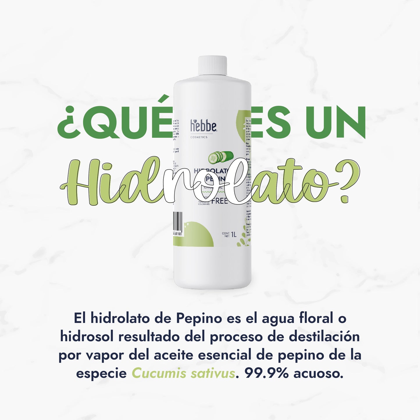 Hidrolato de Pepino | Facial y Corporal | Descongestivo, Refrescante e Hidratante