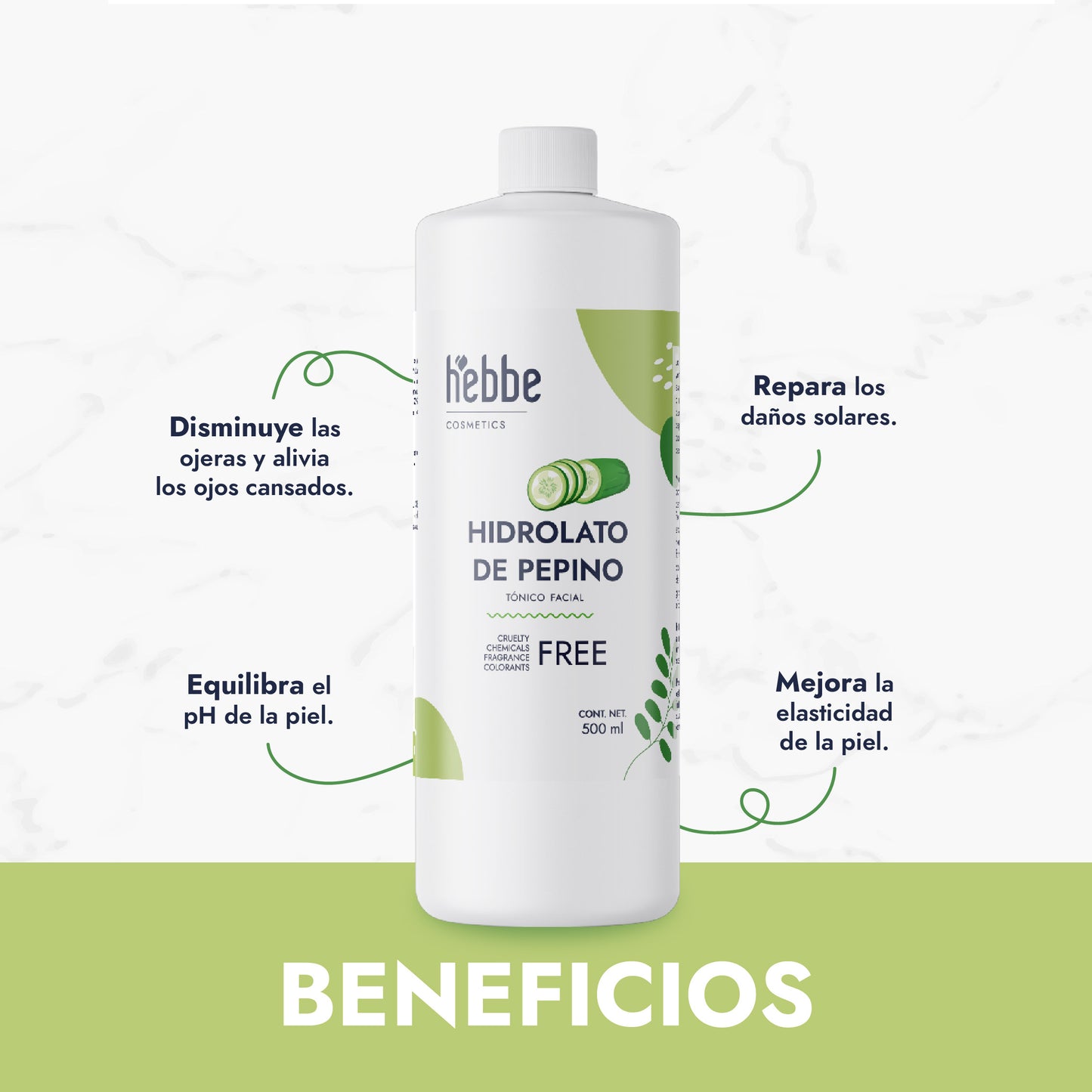 Hidrolato de Pepino | Facial y Corporal | Descongestivo, Refrescante e Hidratante