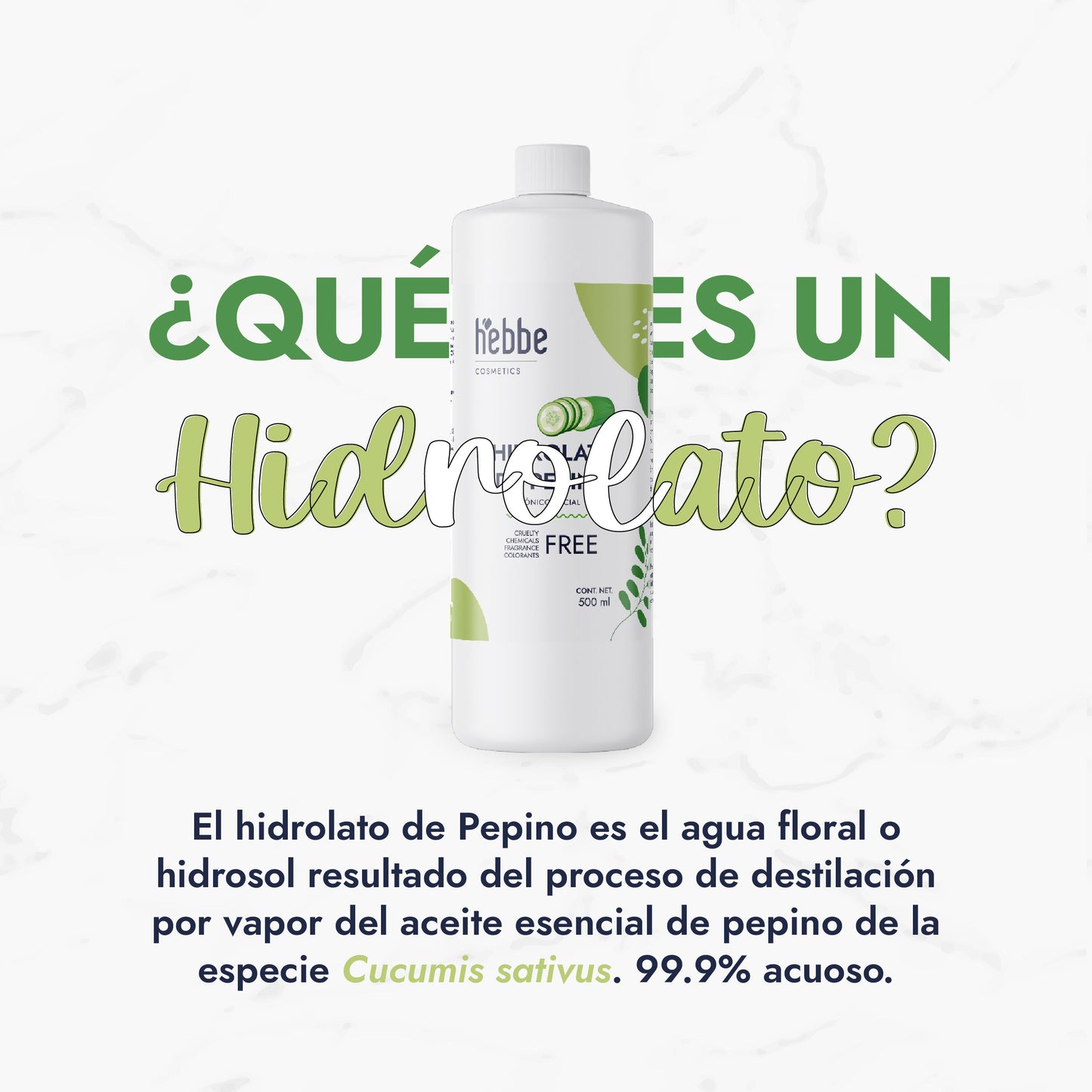 Hidrolato de Pepino | Facial y Corporal | Descongestivo, Refrescante e Hidratante