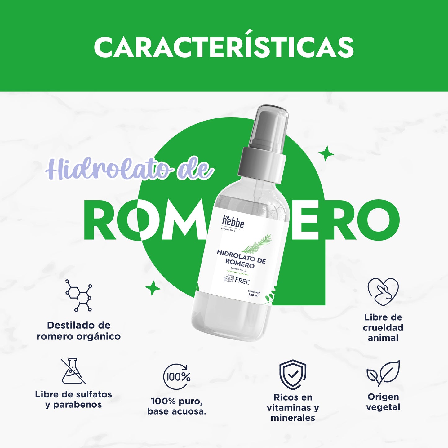 Hidrolato de Romero | Facial y Capilar | Purificante, Estimulante y Tonificante