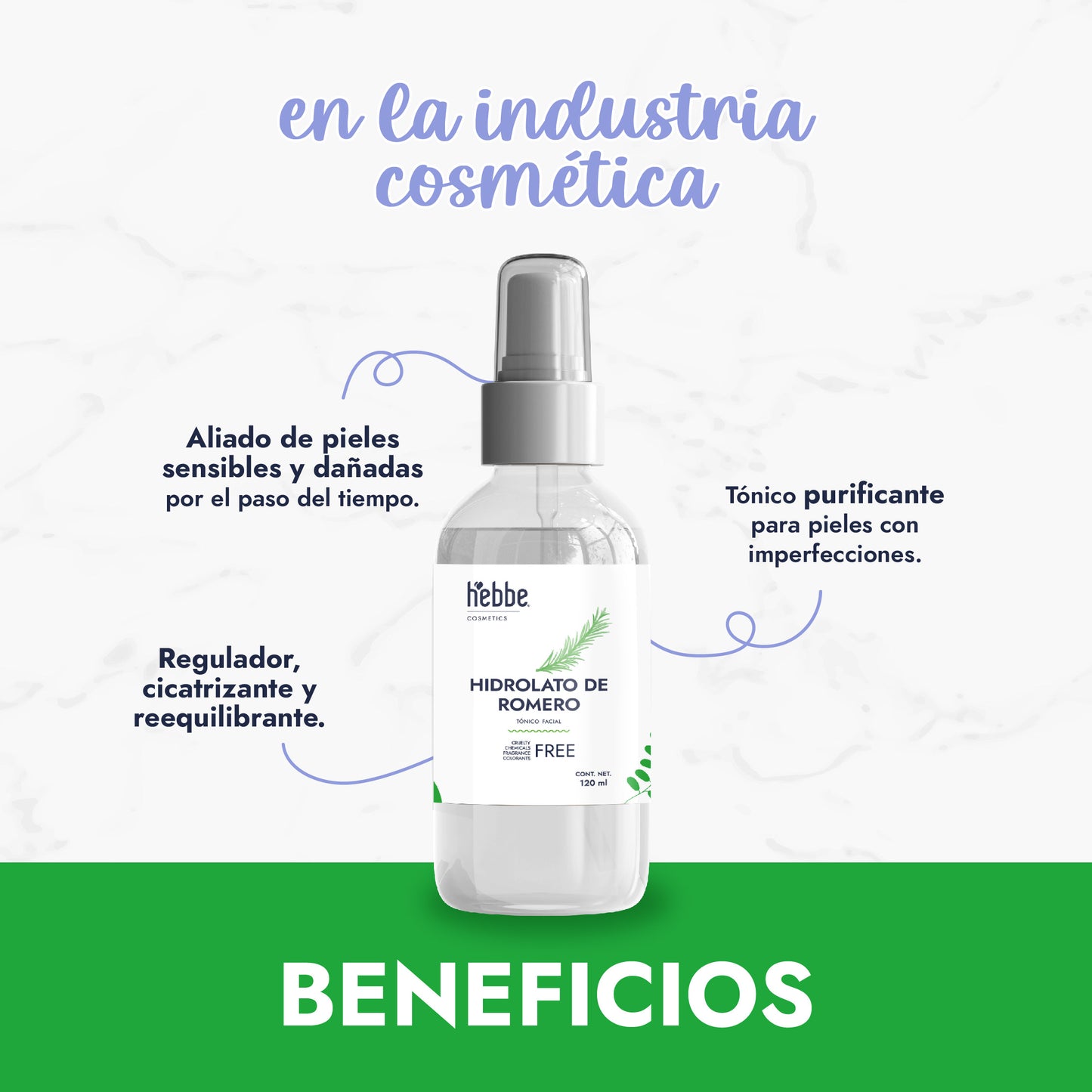 Hidrolato de Romero | Facial y Capilar | Purificante, Estimulante y Tonificante