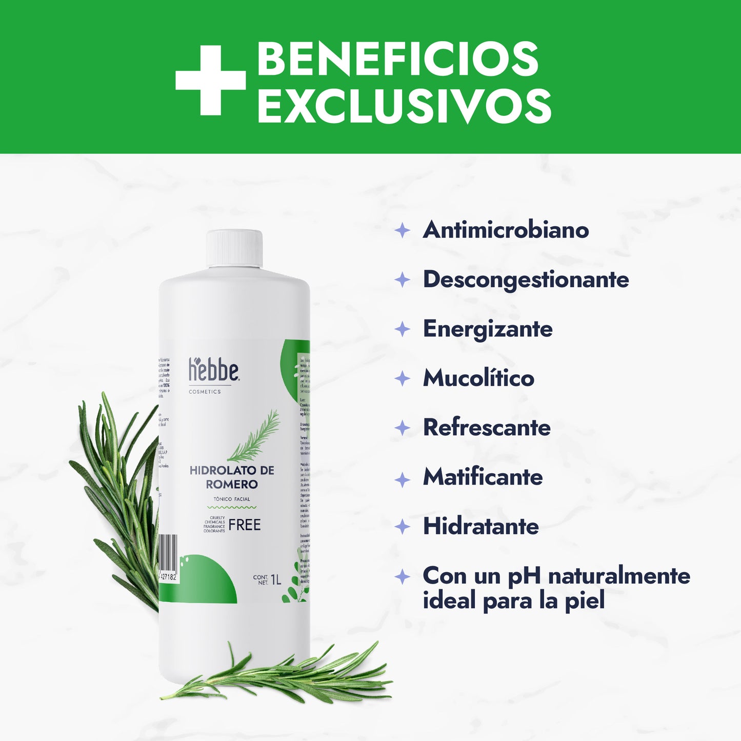 Hidrolato de Romero | Facial y Capilar | Purificante, Estimulante y Tonificante