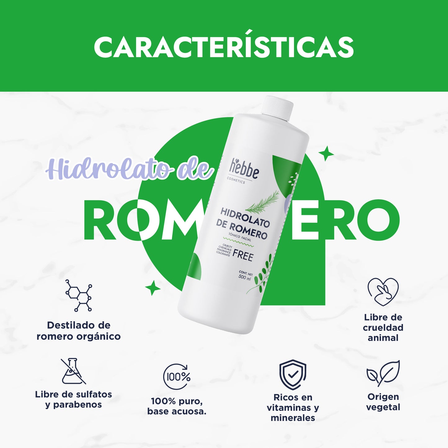 Hidrolato de Romero | Facial y Capilar | Purificante, Estimulante y Tonificante