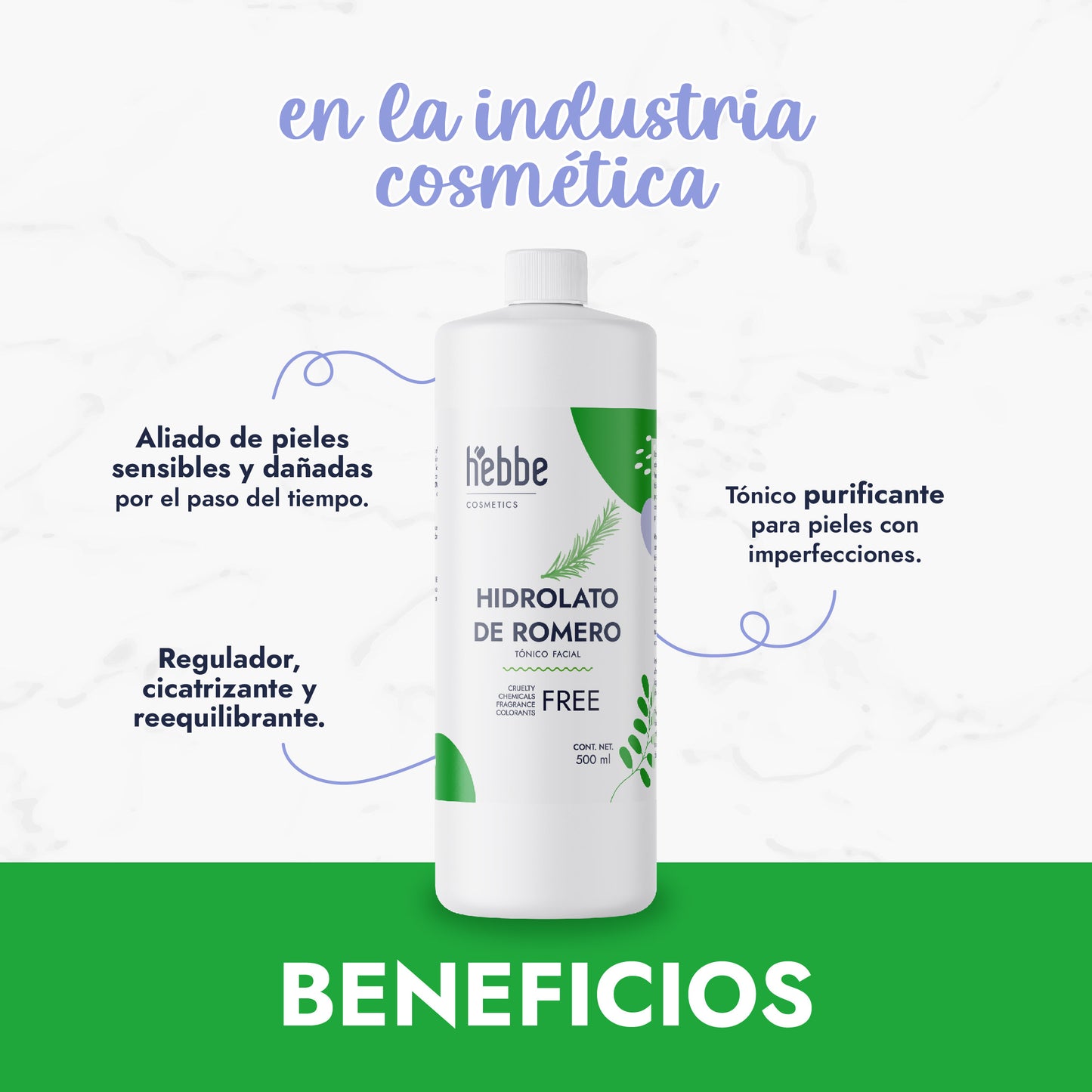 Hidrolato de Romero | Facial y Capilar | Purificante, Estimulante y Tonificante