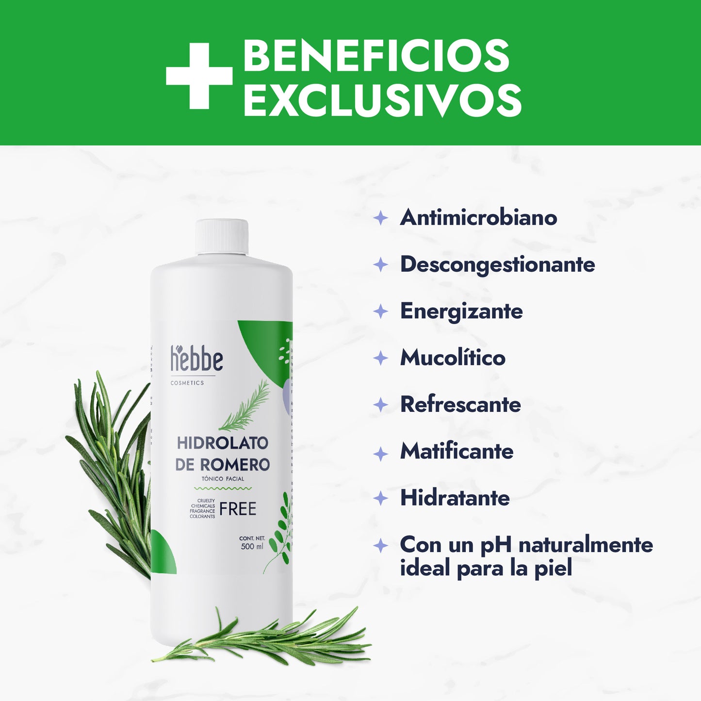 Hidrolato de Romero | Facial y Capilar | Purificante, Estimulante y Tonificante