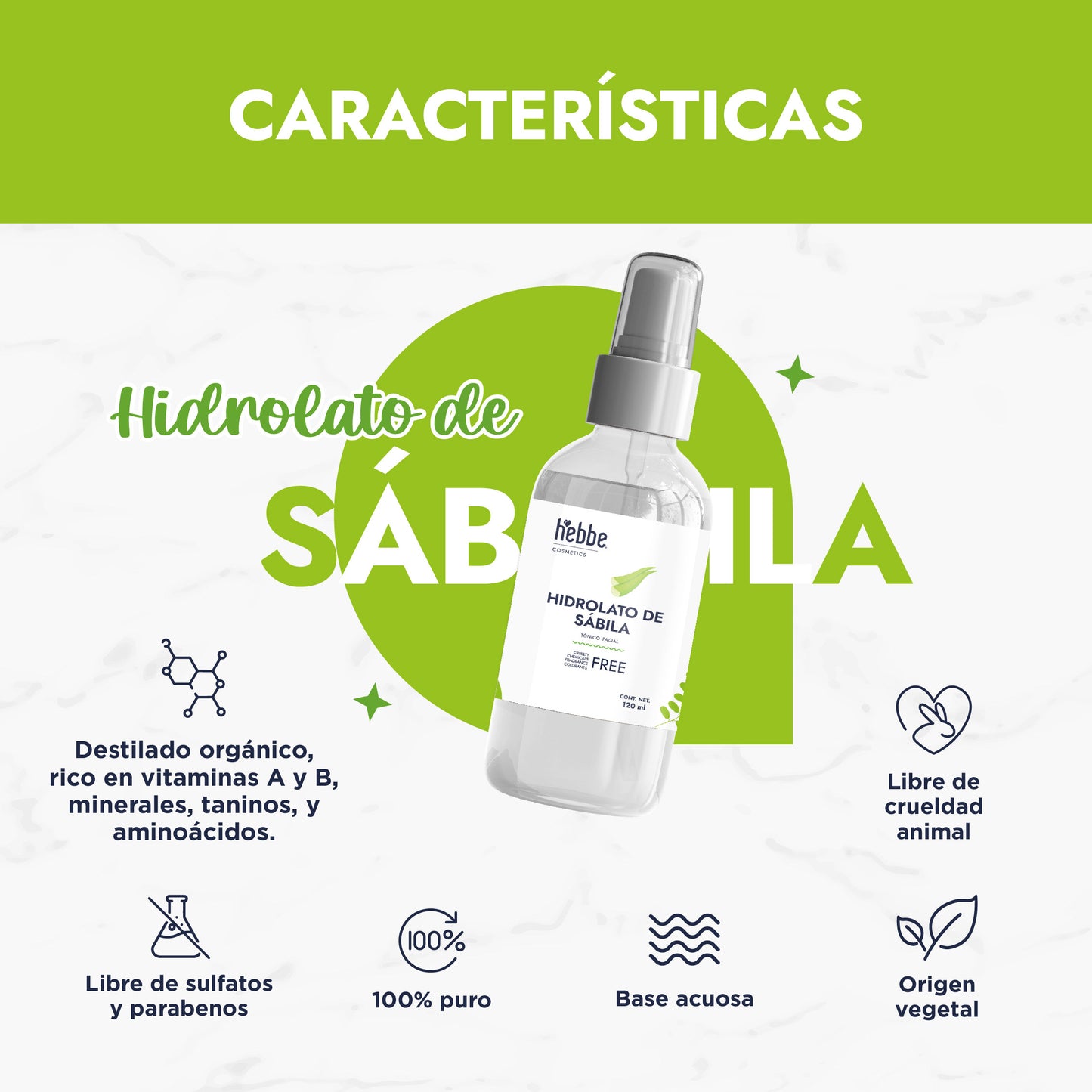 Hidrolato de Sábila | Facial y Corporal | Hidratante, Calmante y Regenerador