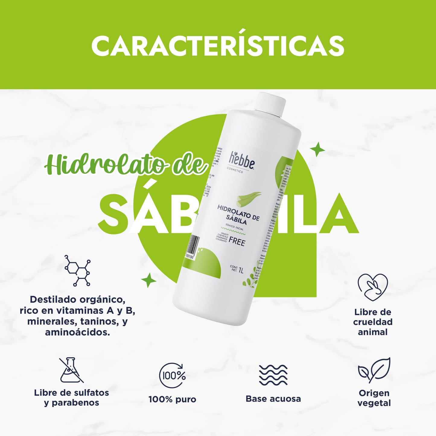Hidrolato de Sábila | Facial y Corporal | Hidratante, Calmante y Regenerador