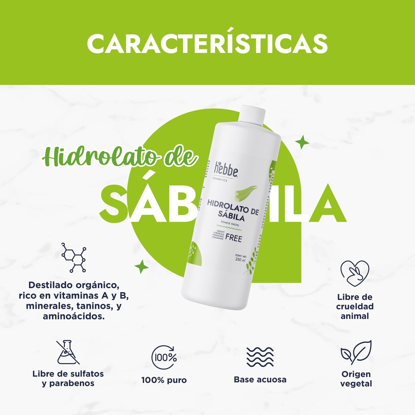 Hidrolato de Sábila | Facial y Corporal | Hidratante, Calmante y Regenerador