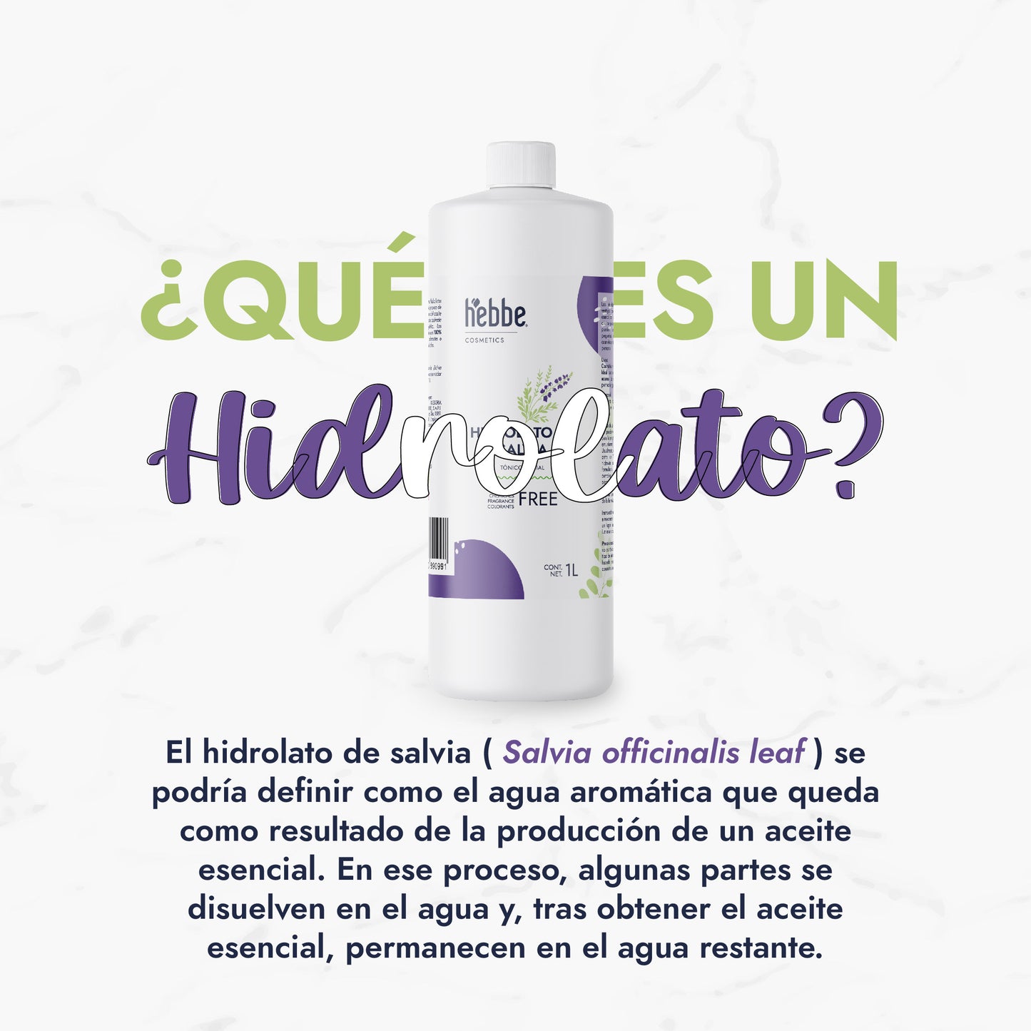 Hidrolato de Salvia | Facial y Corporal | Purificante, Seborregulador y Astringente