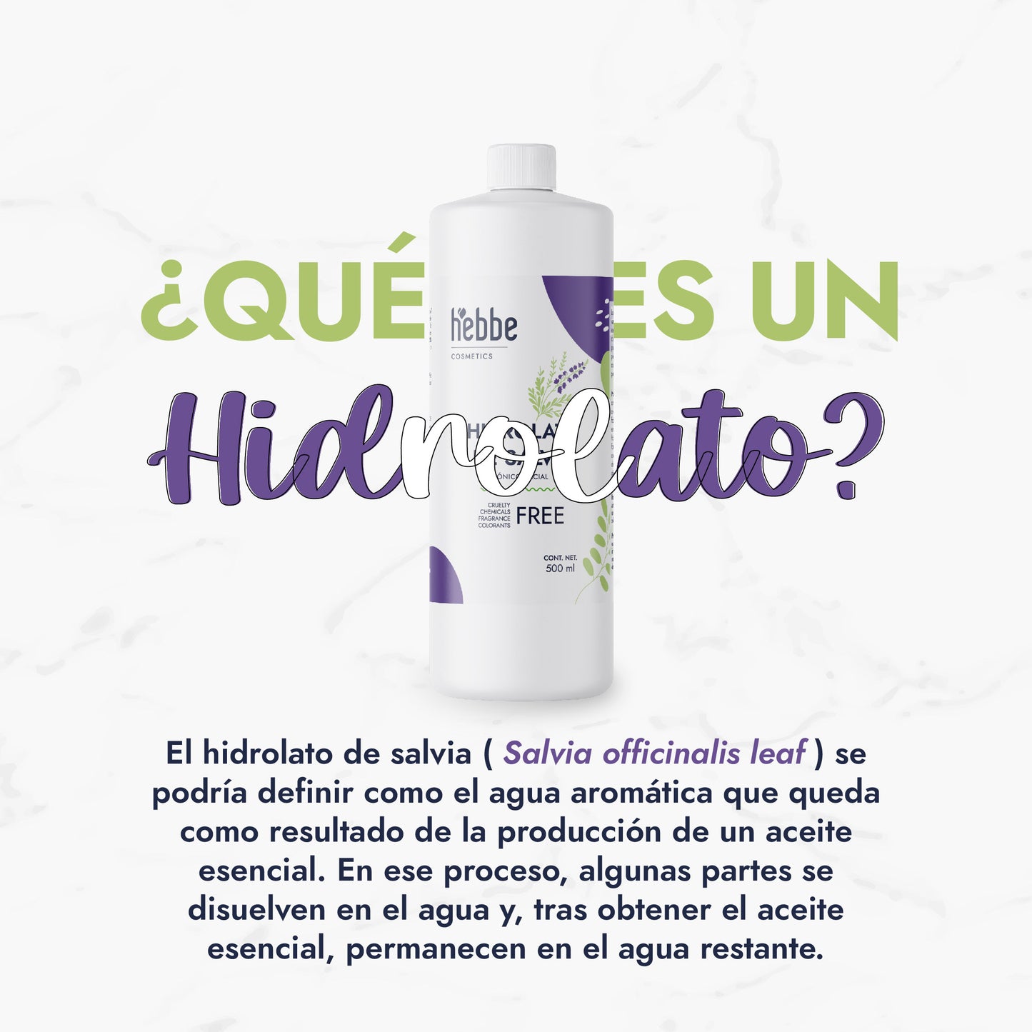 Hidrolato de Salvia | Facial y Corporal | Purificante, Seborregulador y Astringente