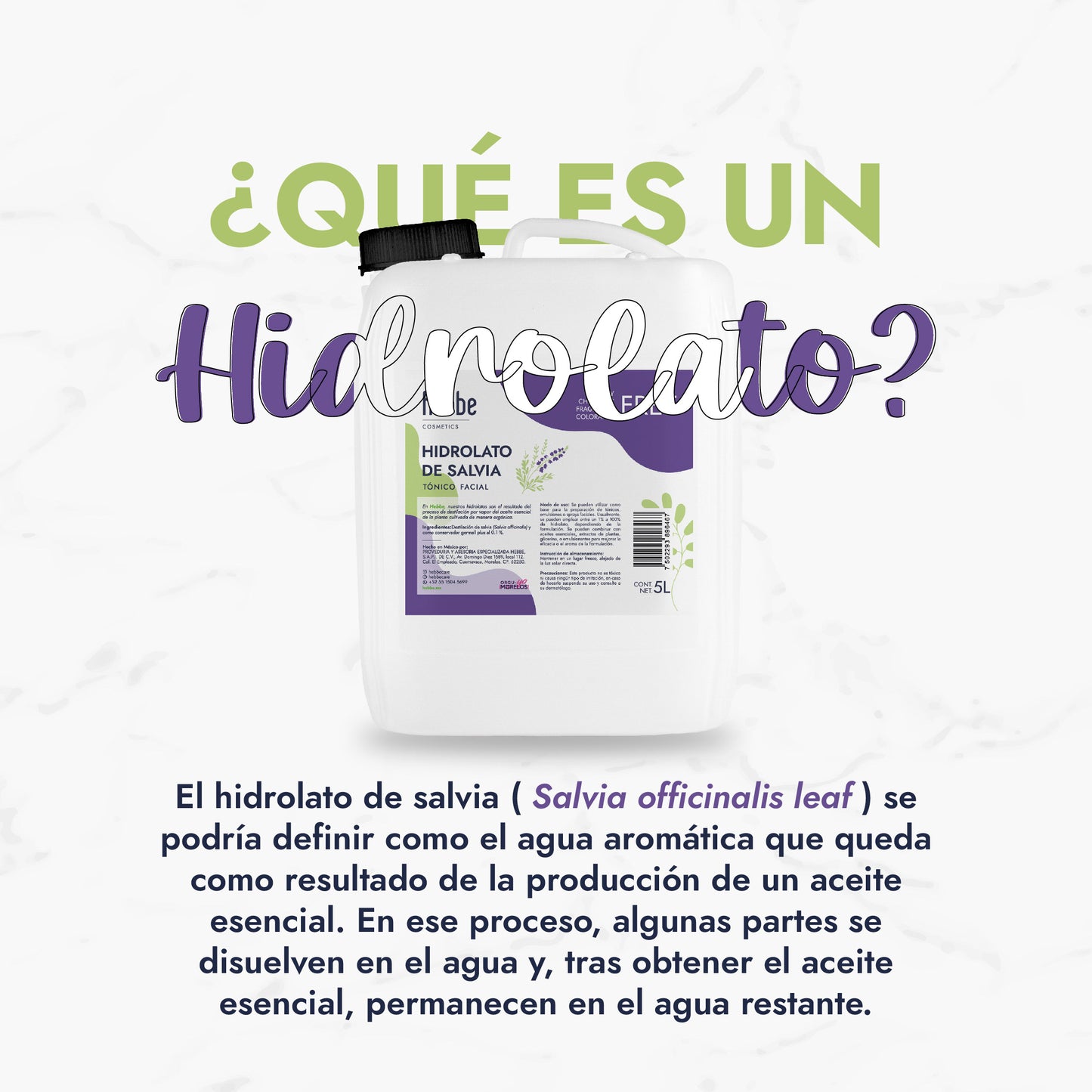 Hidrolato de Salvia | Facial y Corporal | Purificante, Seborregulador y Astringente