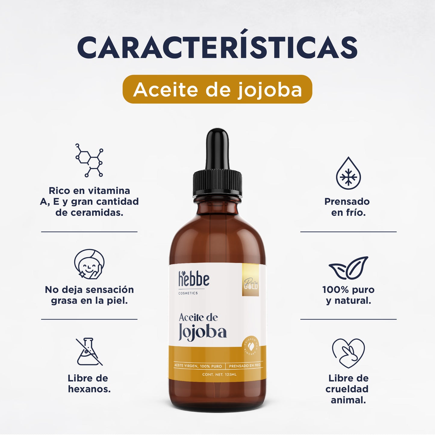 Aceite de Jojoba Cera natural | Facial, Capilar y Corporal | Seborregulador, Hidratante y Antioxidante Natural