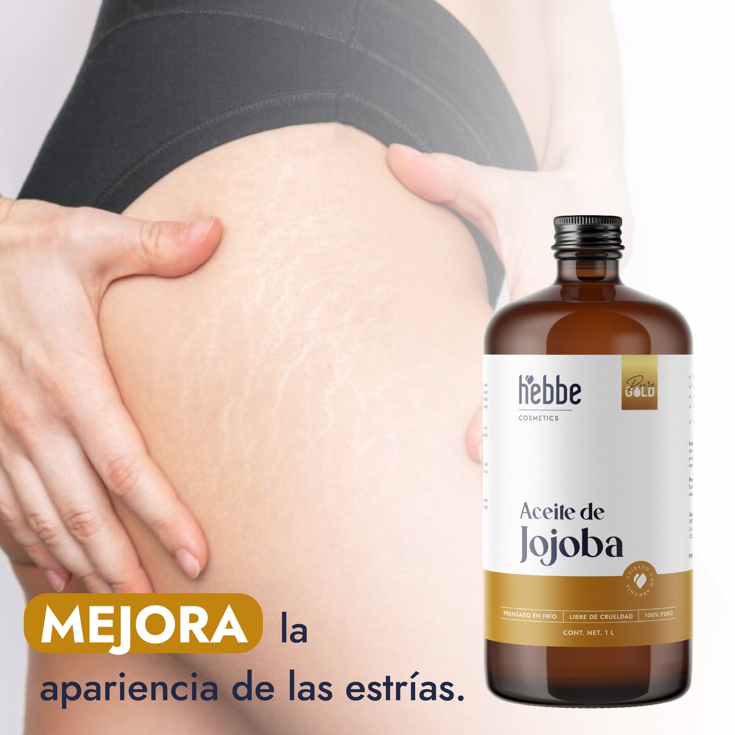 Aceite de Jojoba Cera natural | Facial, Capilar y Corporal | Seborregulador, Hidratante y Antioxidante Natural