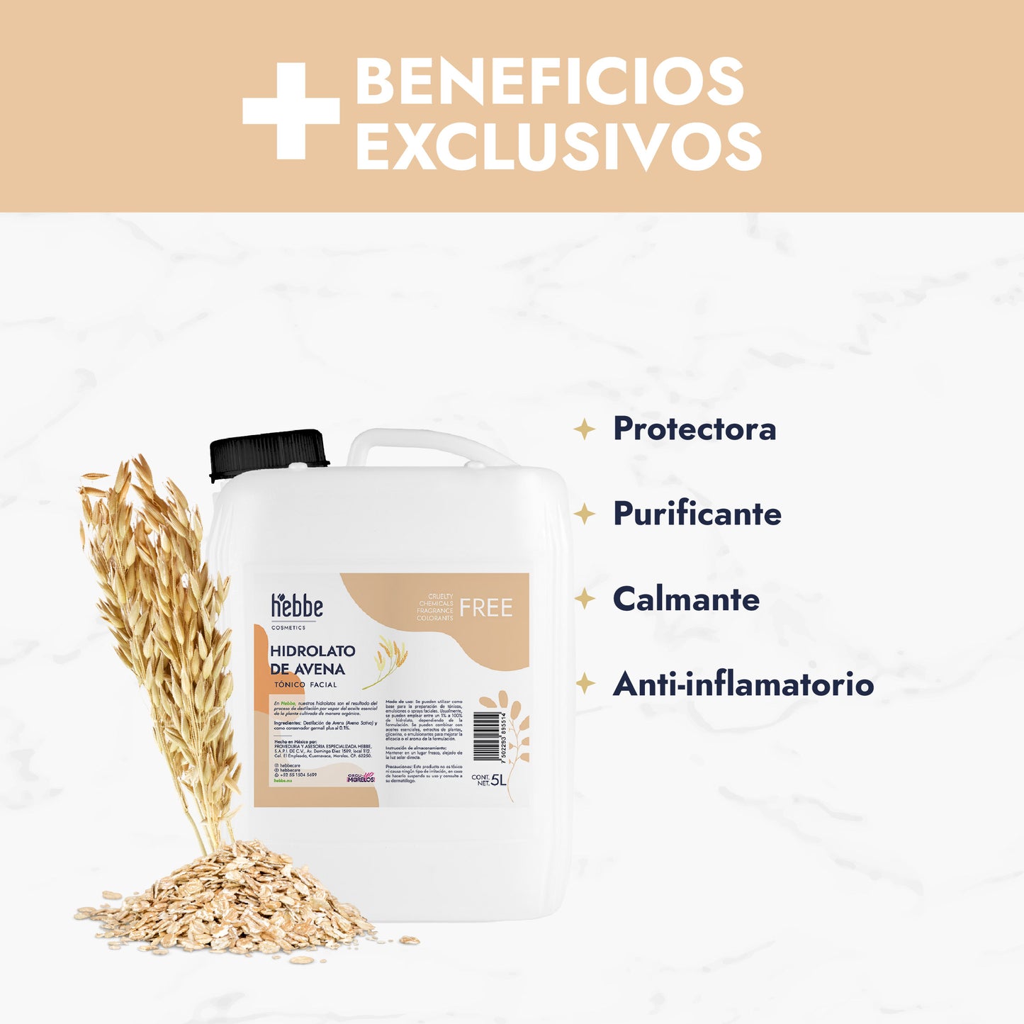 Hidrolato de Avena | Facial y Corporal | Calmante, Anti-picor y Reparador
