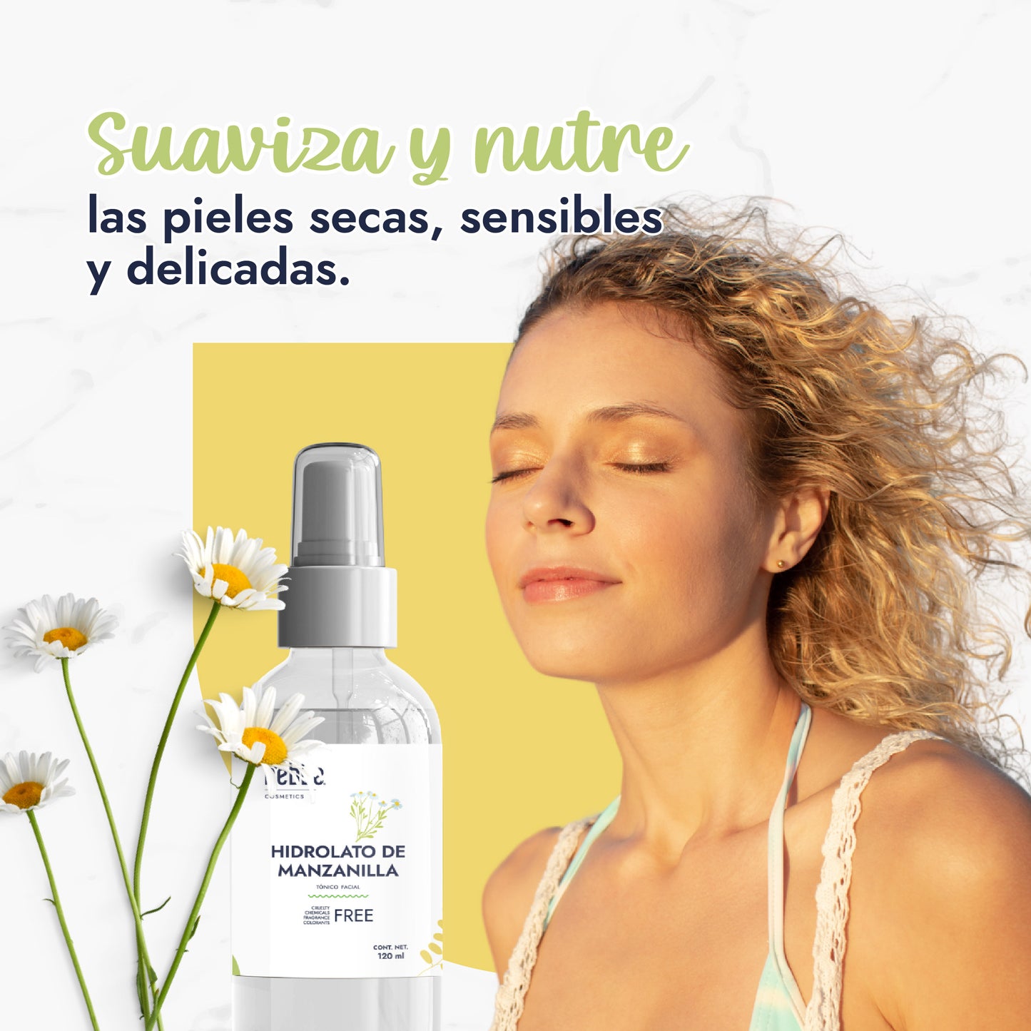 Hidrolato de Manzanilla | Facial y Corporal | Calmante, Descongestivo y Reparador