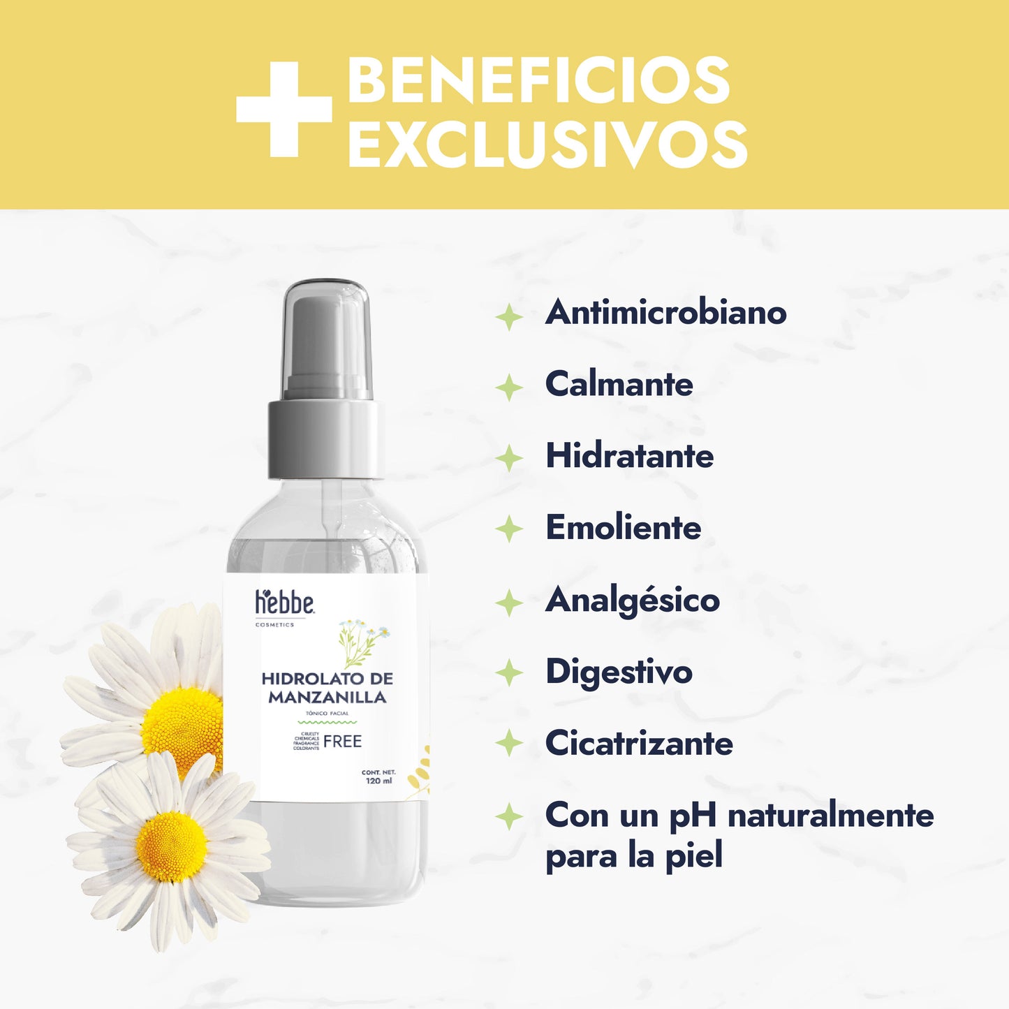 Hidrolato de Manzanilla | Facial y Corporal | Calmante, Descongestivo y Reparador