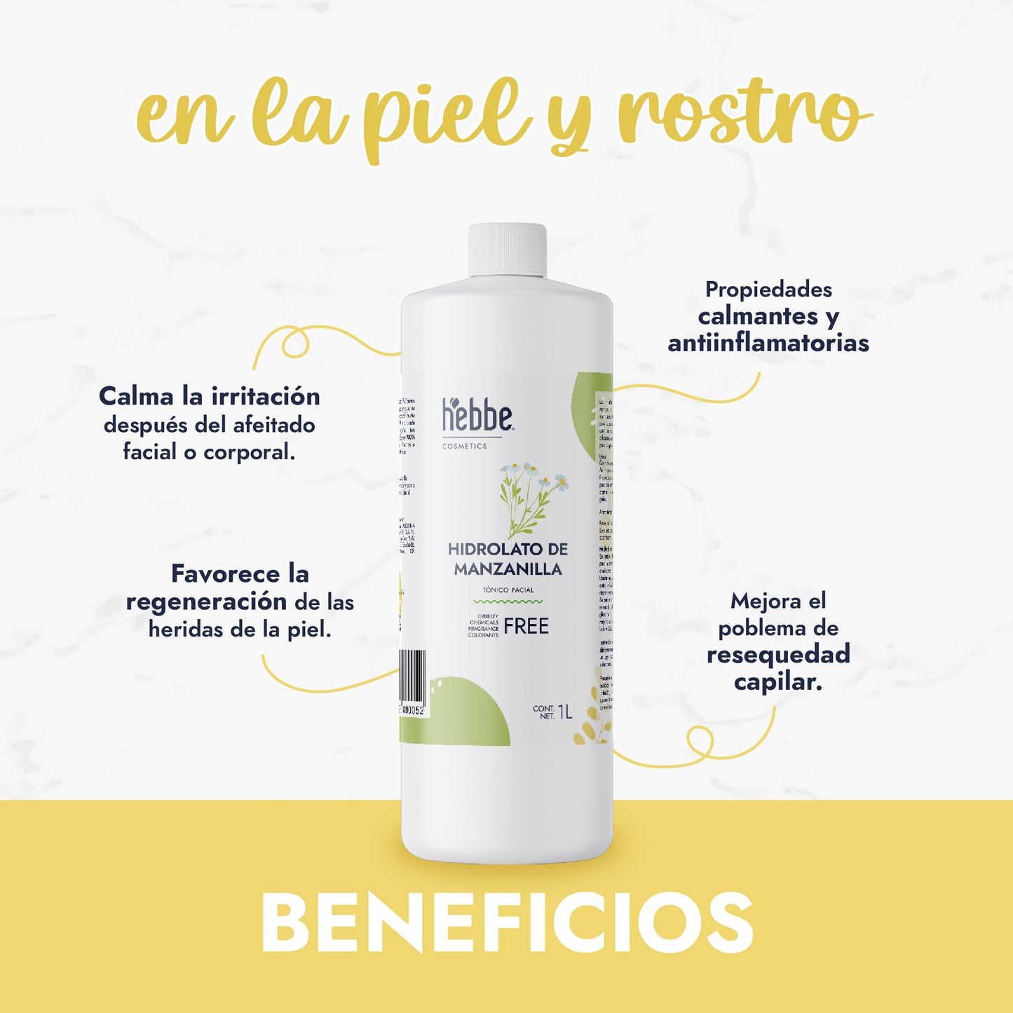 Hidrolato de Manzanilla | Facial y Corporal | Calmante, Descongestivo y Reparador