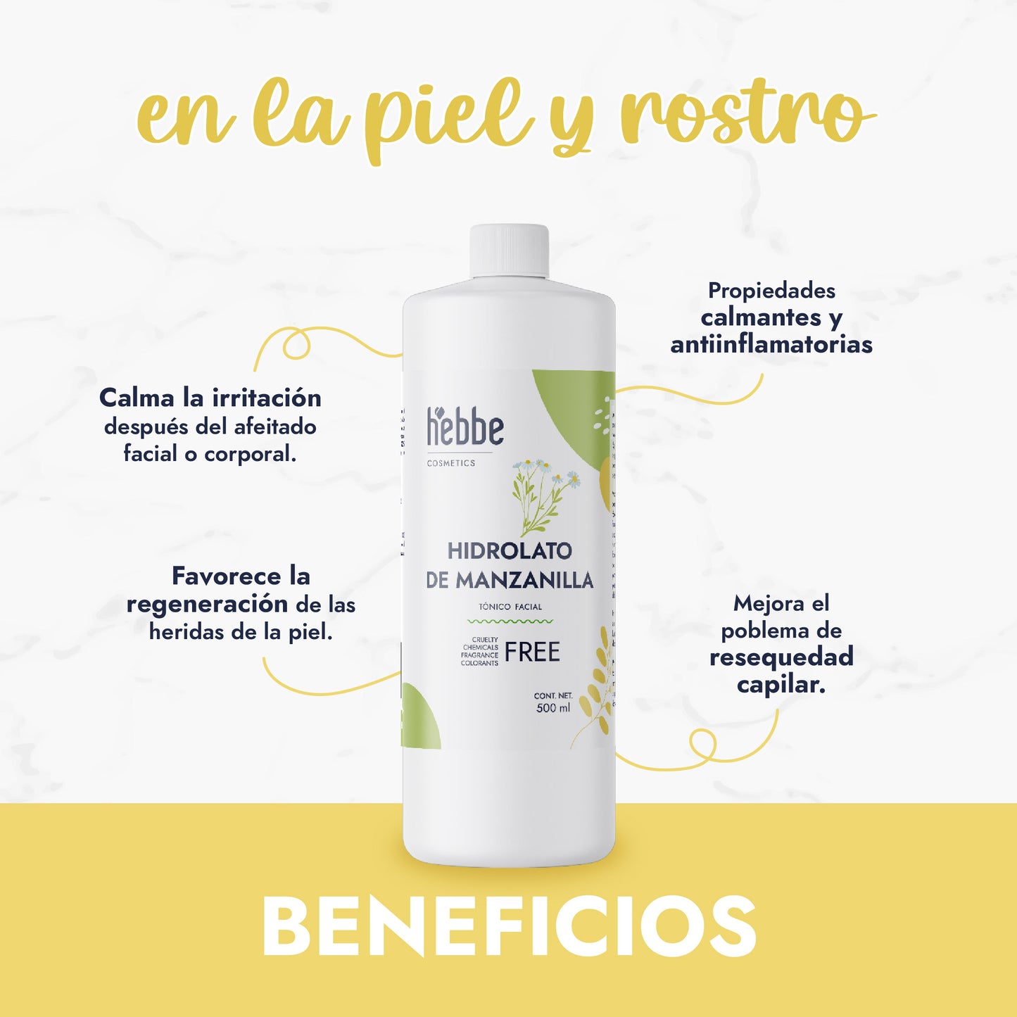 Hidrolato de Manzanilla | Facial y Corporal | Calmante, Descongestivo y Reparador