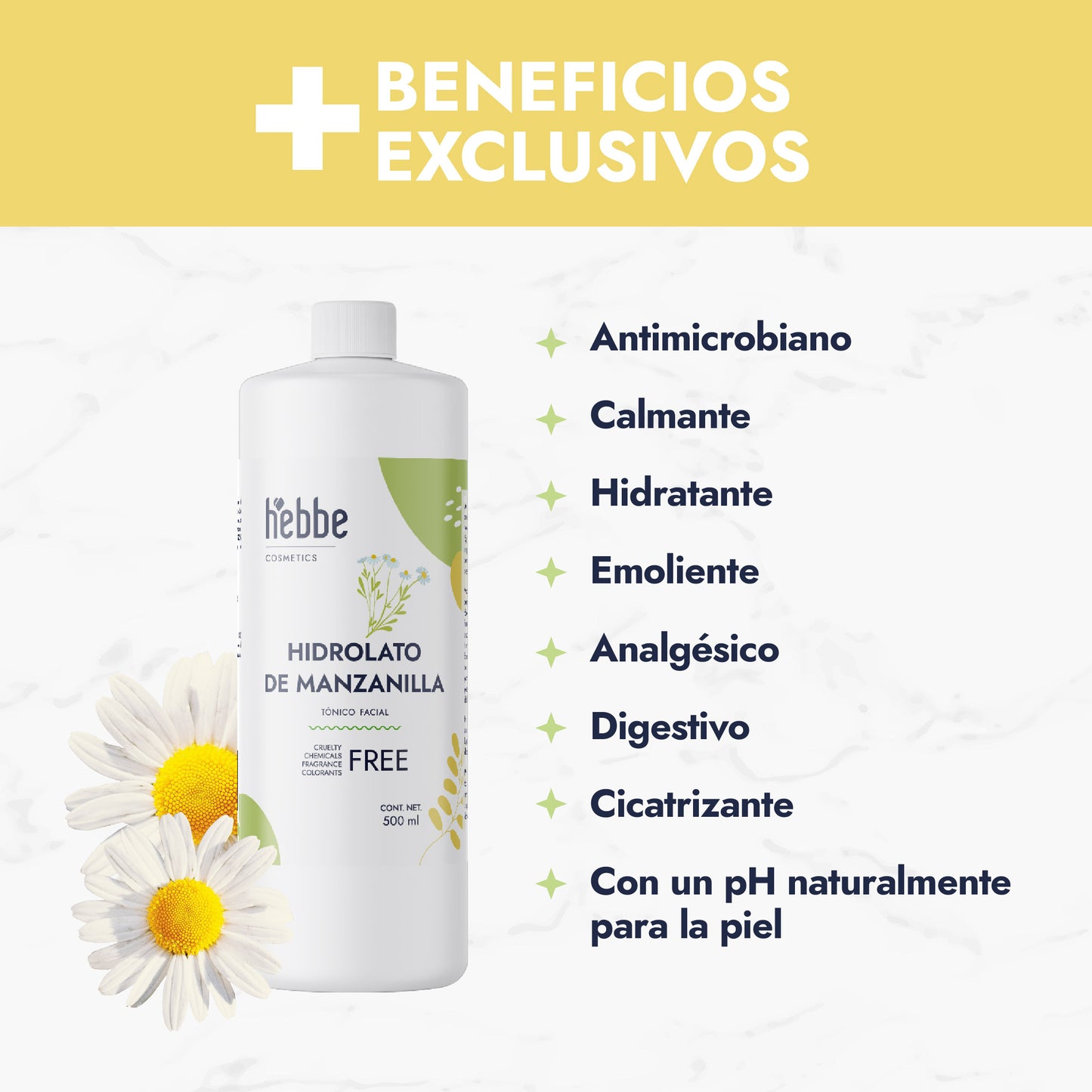 Hidrolato de Manzanilla | Facial y Corporal | Calmante, Descongestivo y Reparador