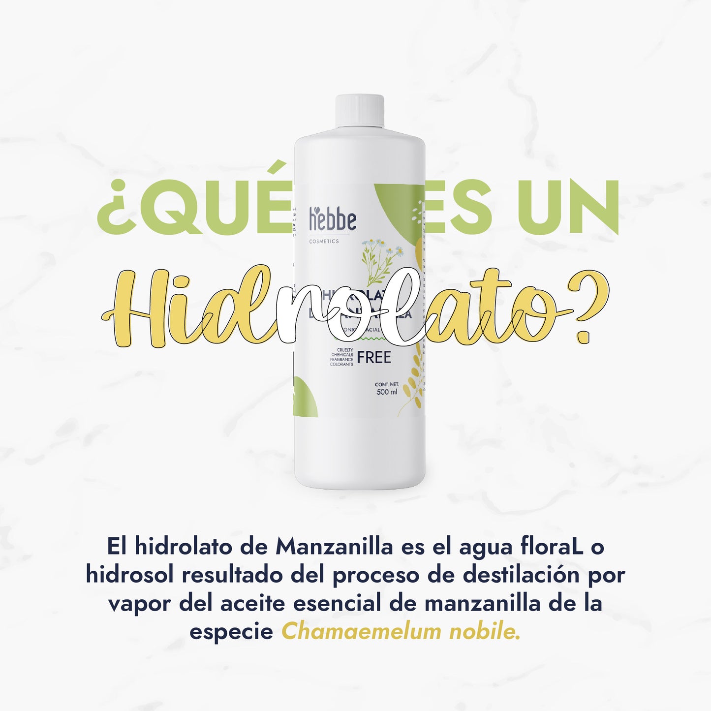 Hidrolato de Manzanilla | Facial y Corporal | Calmante, Descongestivo y Reparador