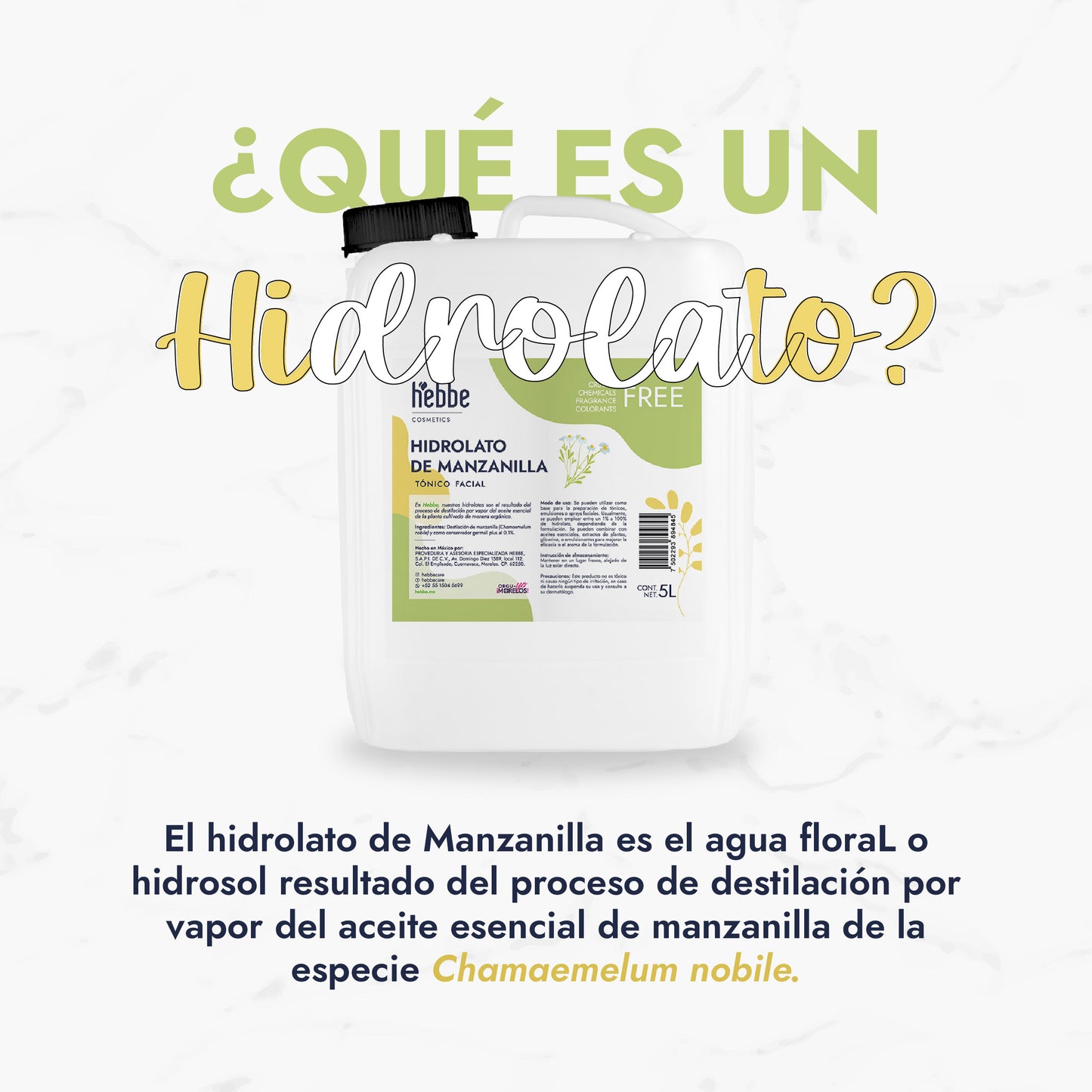 Hidrolato de Manzanilla | Facial y Corporal | Calmante, Descongestivo y Reparador