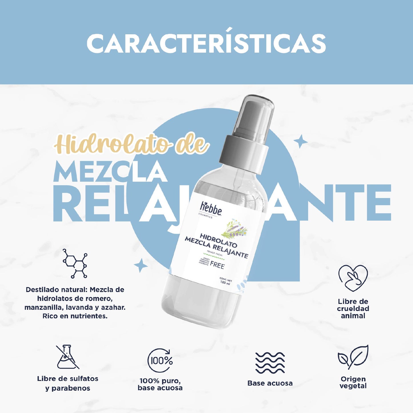 Hidrolato de Mezcla Relajante Puro | Calma, Relaja y Revitaliza Cuerpo y Mente