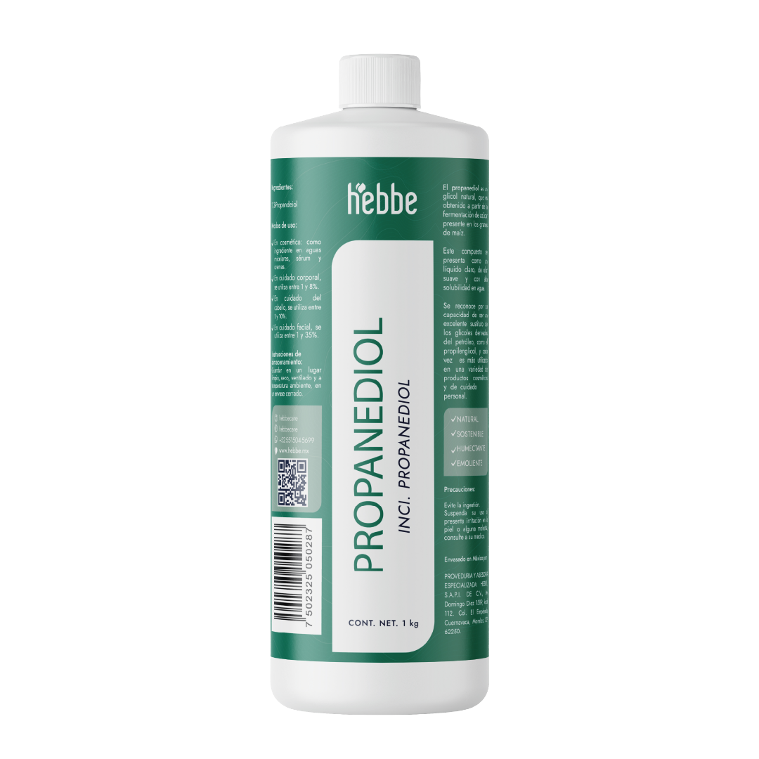 Propanediol Natural | Facial, Capilar y Corporal | Solvente, Humectante y Potenciador Sensorial