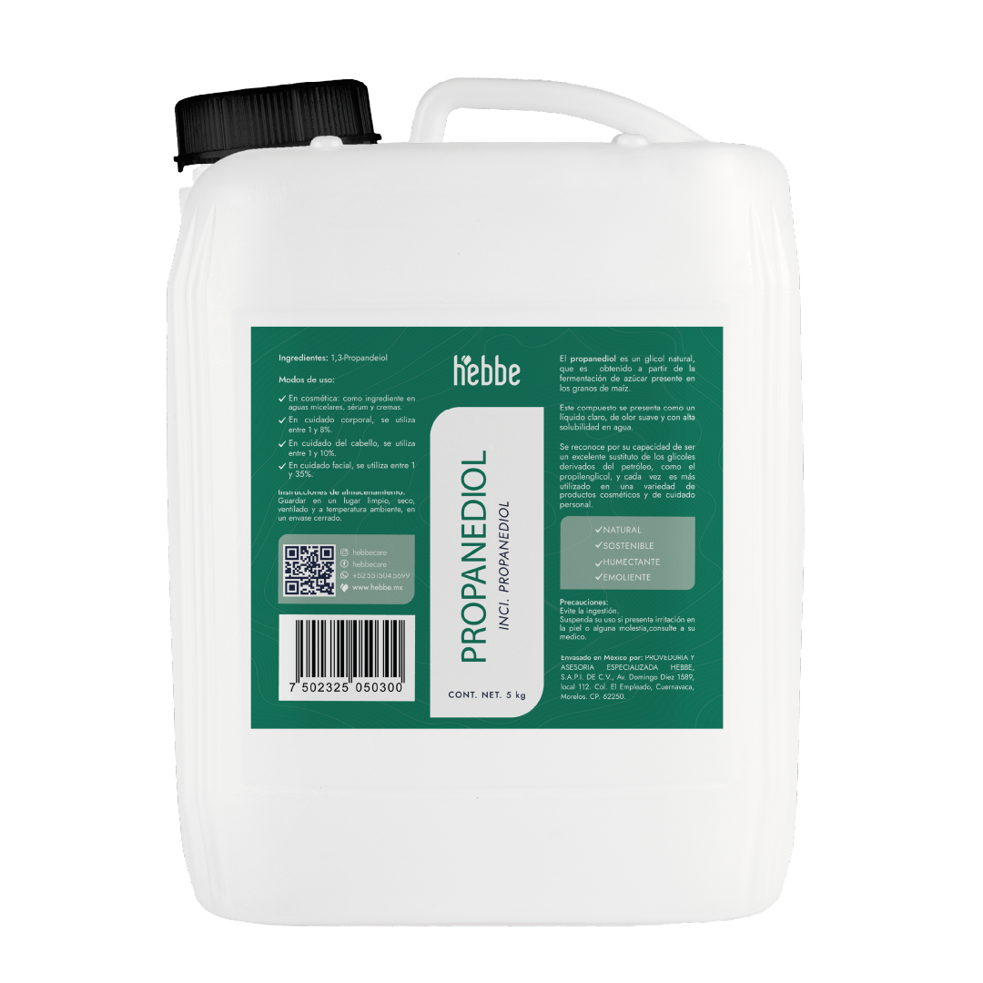 Propanediol Natural | Facial, Capilar y Corporal | Solvente, Humectante y Potenciador Sensorial