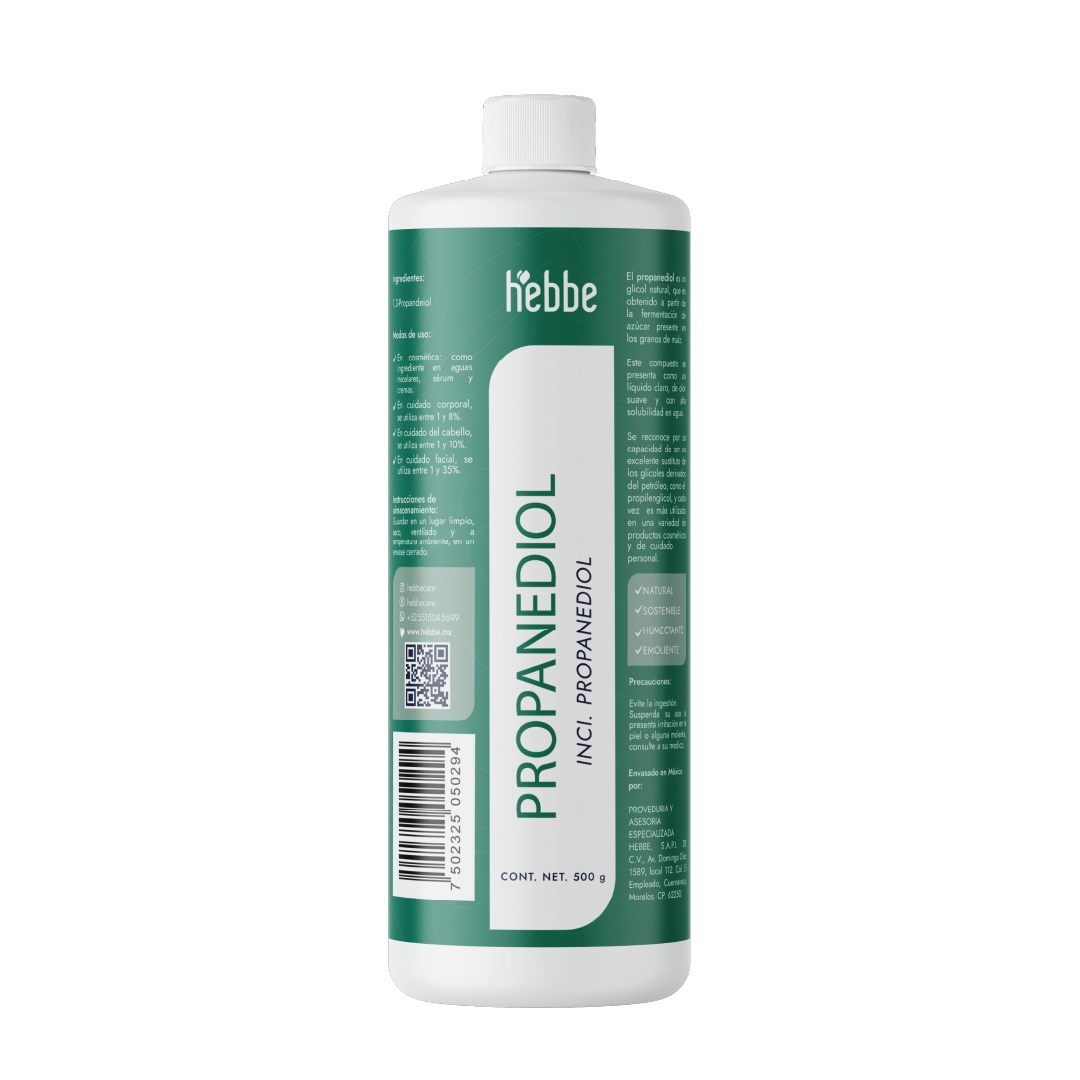 Propanediol Natural | Facial, Capilar y Corporal | Solvente, Humectante y Potenciador Sensorial