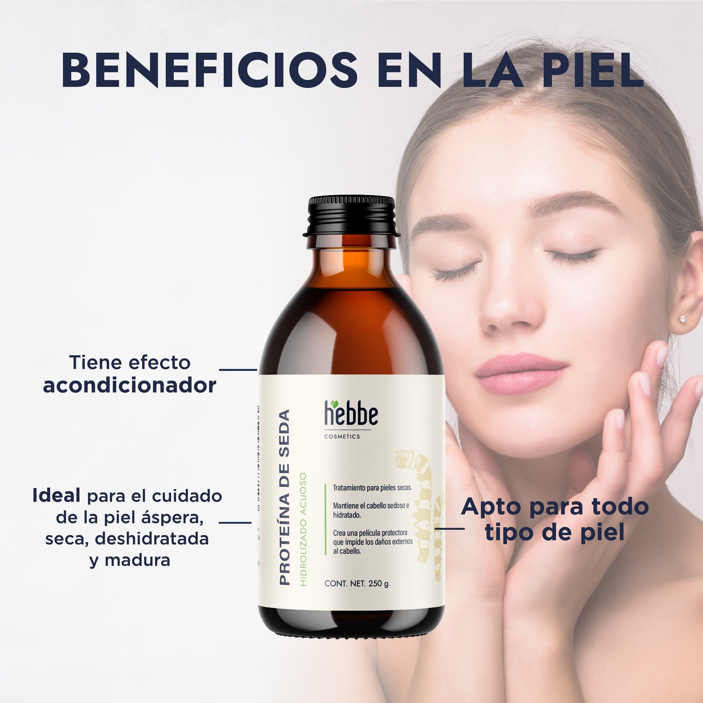 Proteína Hidrolizada de Seda | Capilar, Corporal y Facial | Tacto Aterciopelado y Brillo Espejo