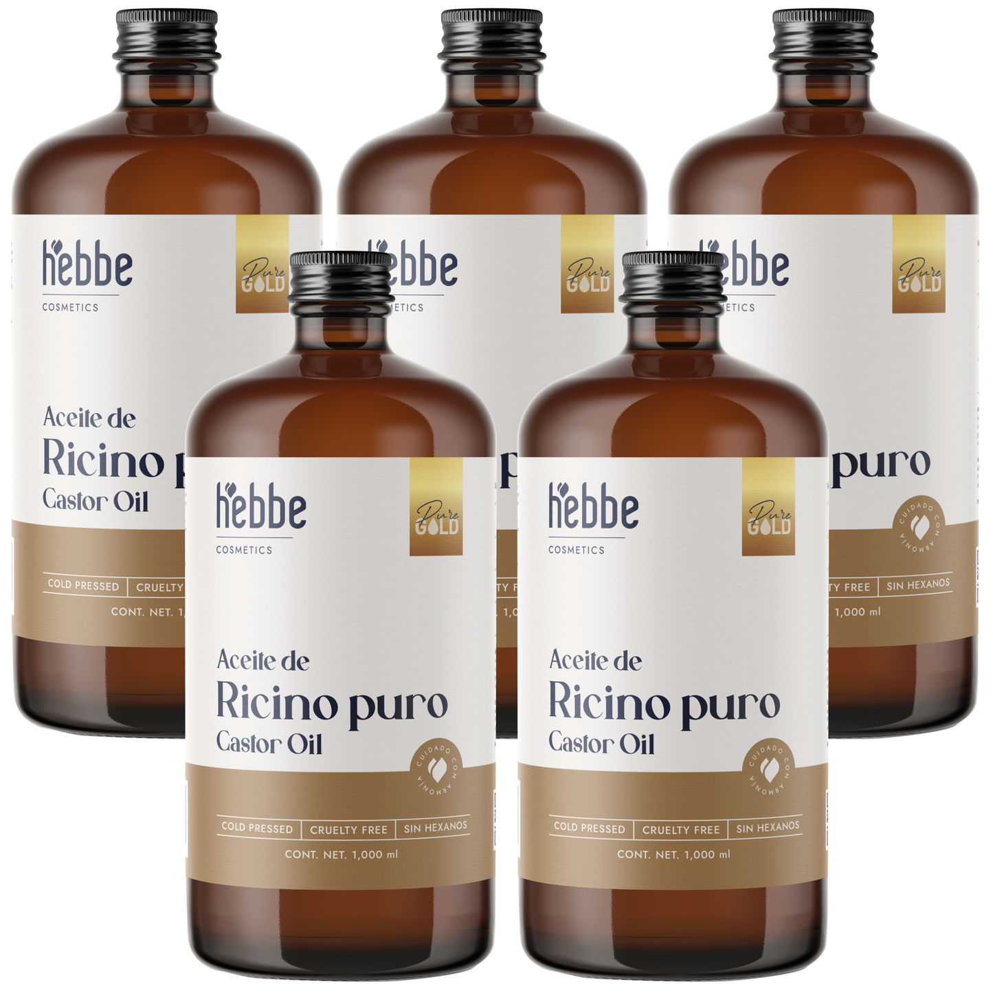 Kit Profesional de Aceite de Ricino | 5 Litros para Fortalecimiento Capilar, Hidratación y Usos Terapéuticos