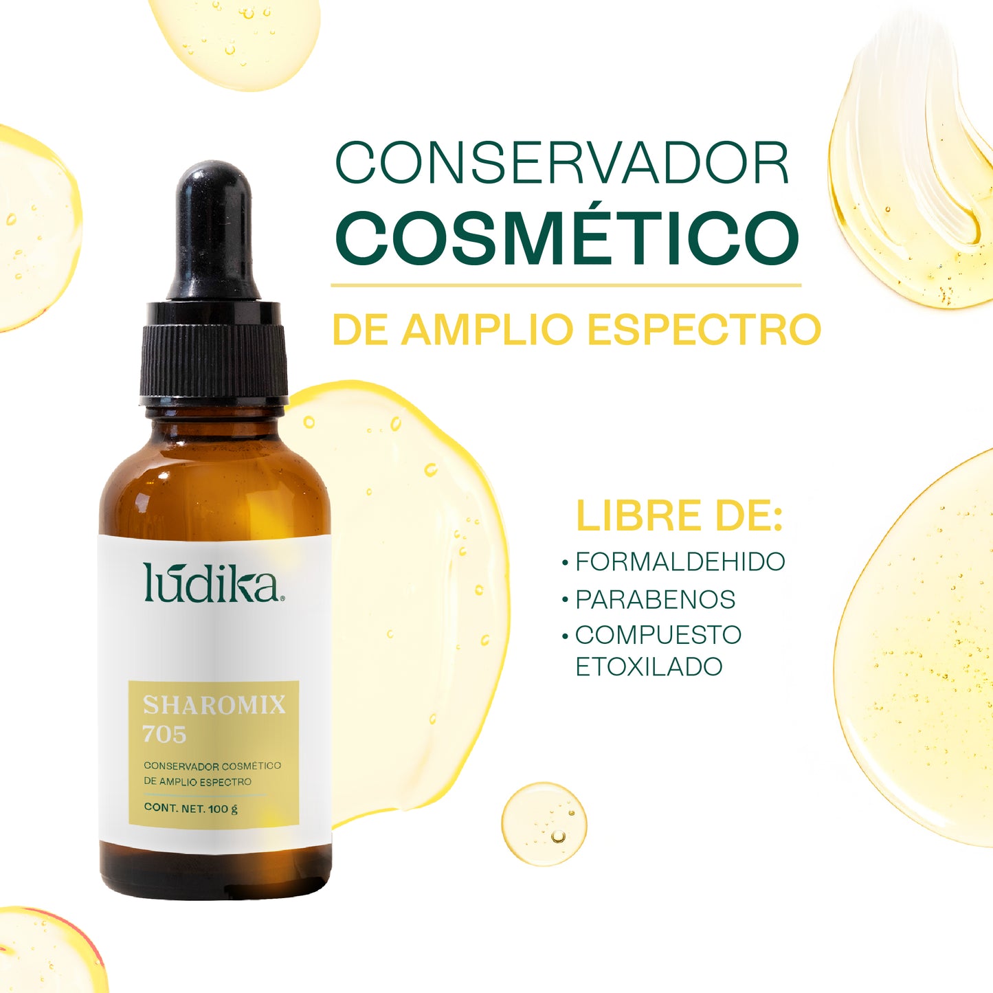 Sharomix 705 | Conservador Natural de Amplio Espectro para Cosmética Natural