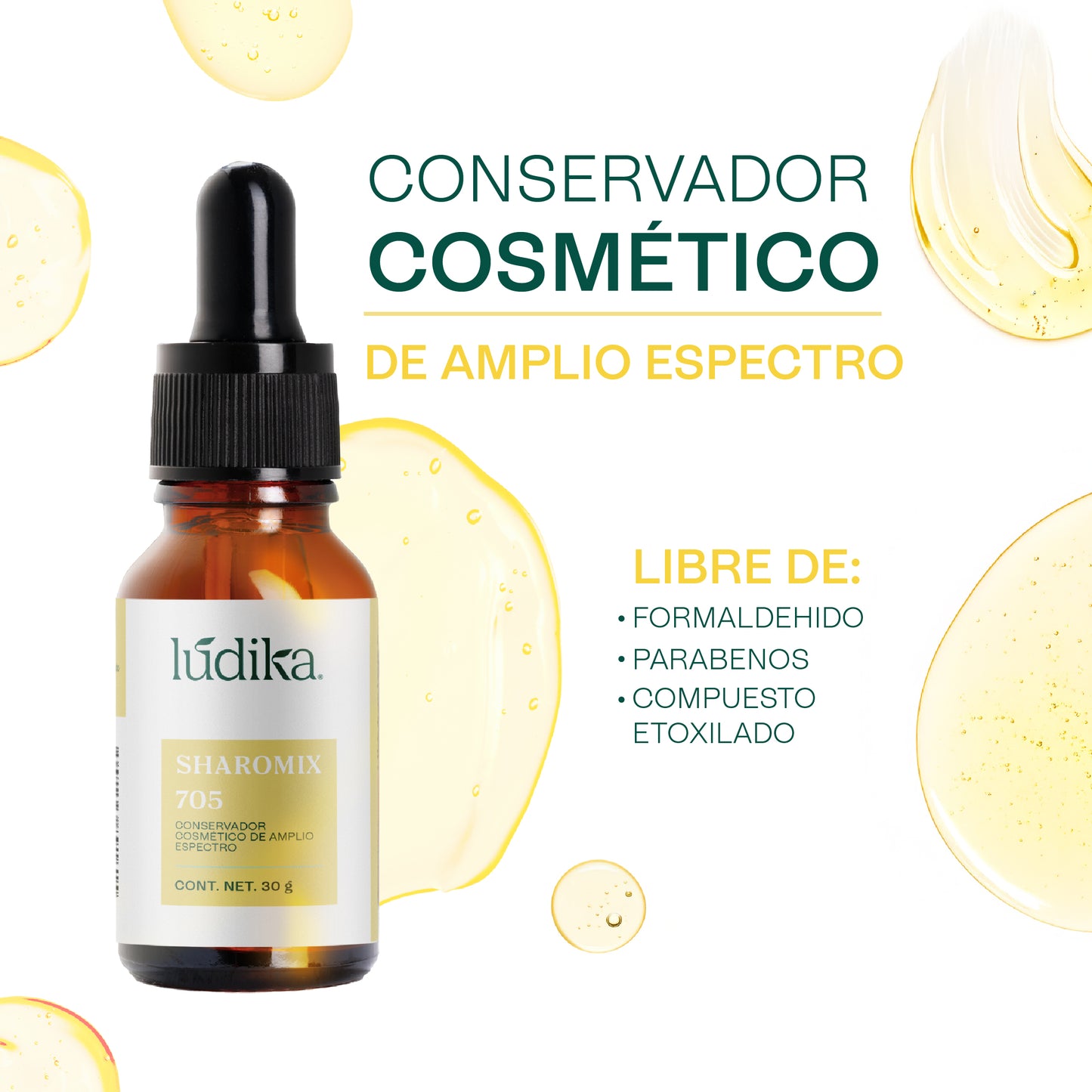 Sharomix 705 | Conservador Natural de Amplio Espectro para Cosmética Natural