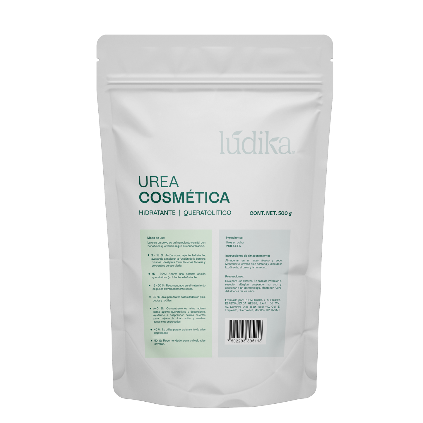 Urea Cosmética Pura | Facial, Corporal y Pies | Humectante y Queratolítico Dosis Dependiente