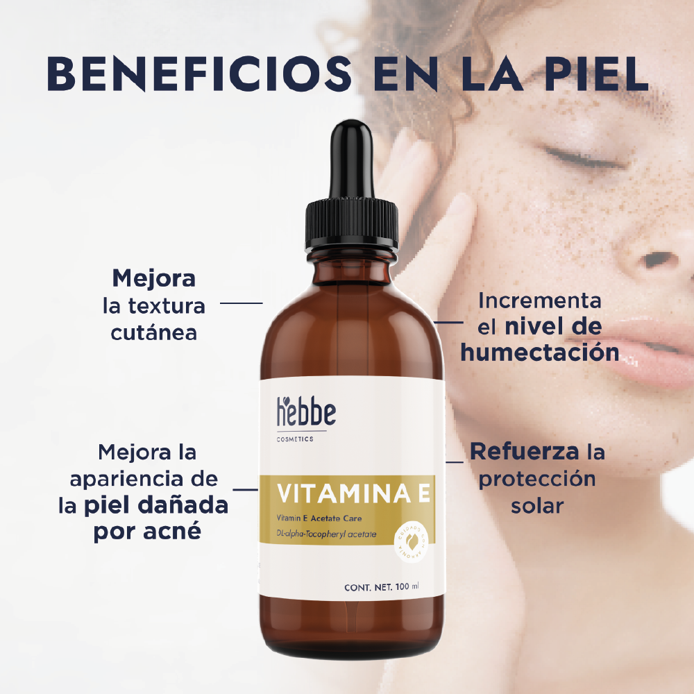 Vitamina E Líquida | Facial, Corporal y Capilar | Antioxidante Protector y Emoliente