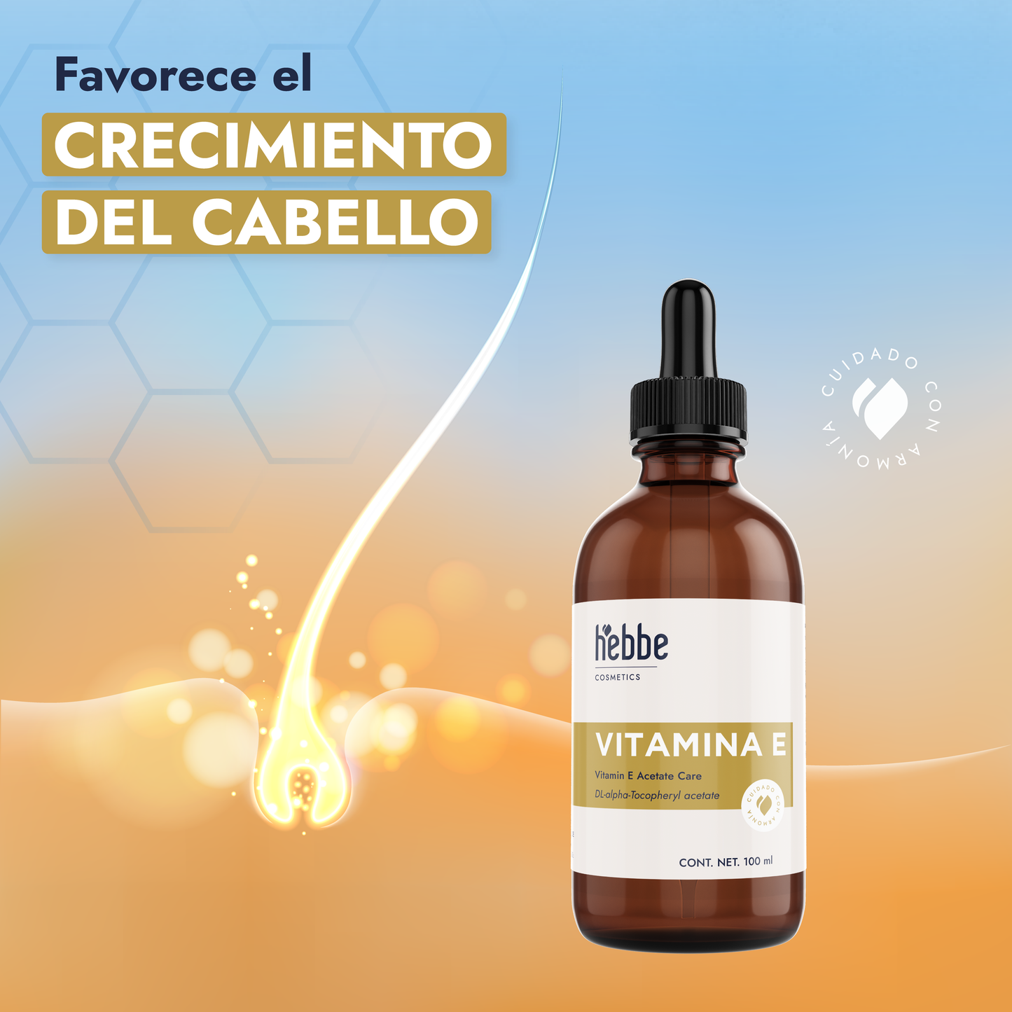 Vitamina E Líquida | Facial, Corporal y Capilar | Antioxidante Protector y Emoliente
