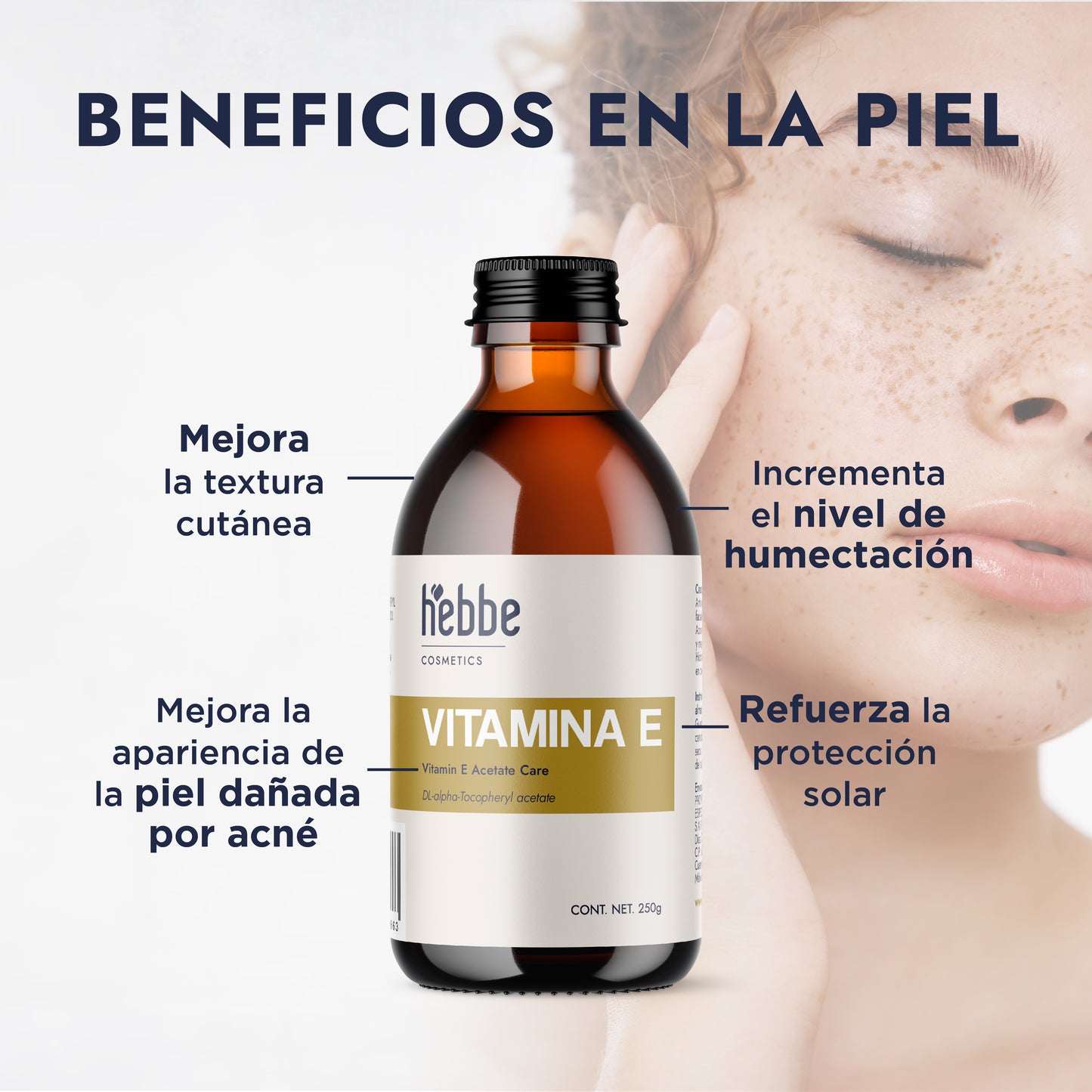 Vitamina E Líquida | Facial, Corporal y Capilar | Antioxidante Protector y Emoliente