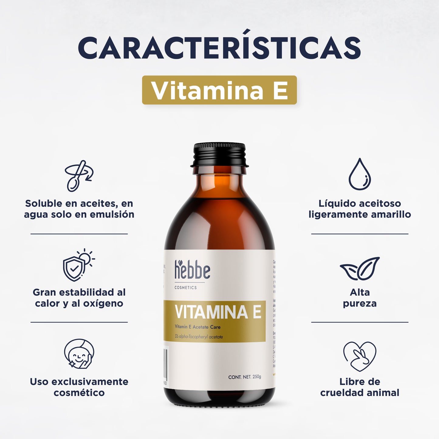 Vitamina E Líquida | Facial, Corporal y Capilar | Antioxidante Protector y Emoliente