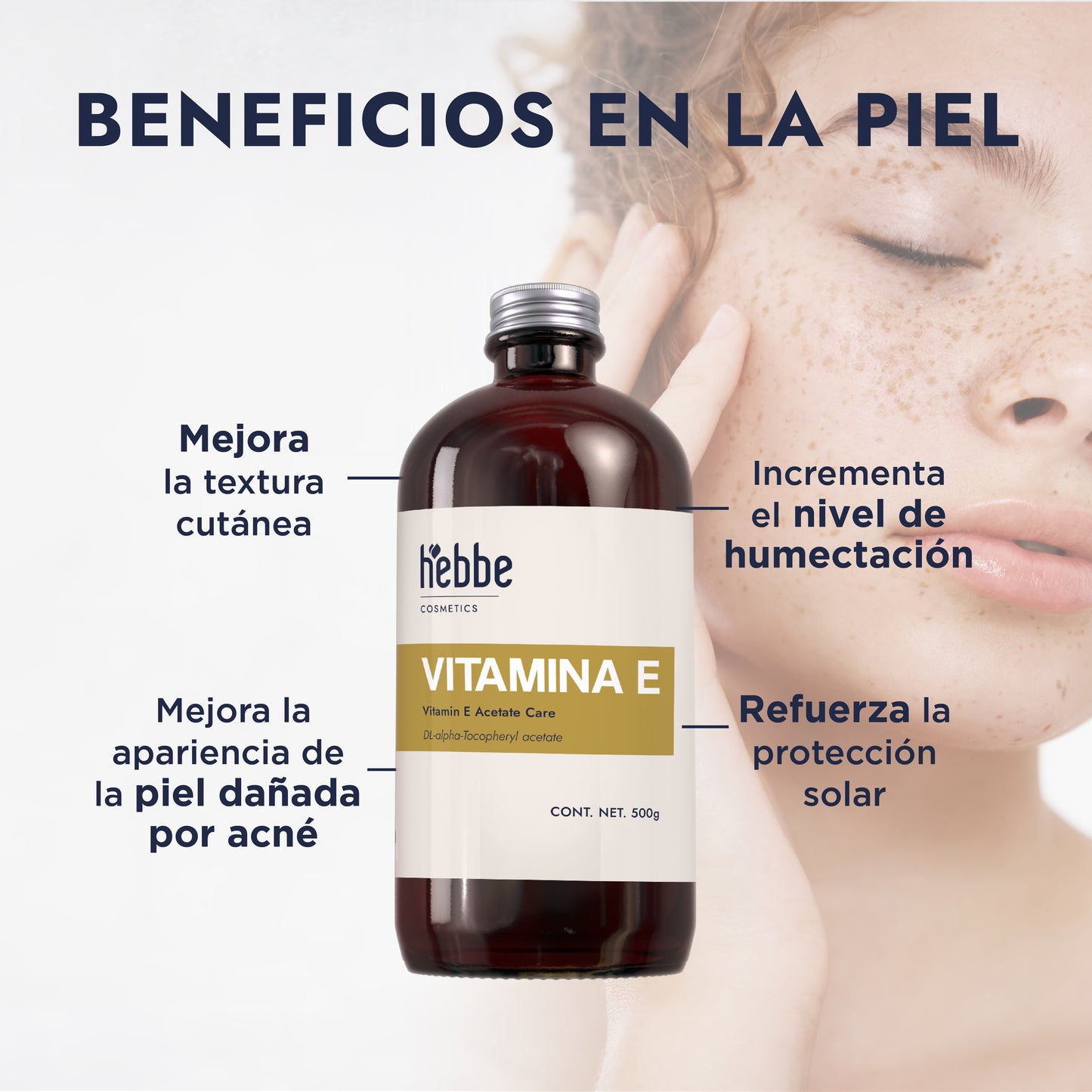 Vitamina E Líquida | Facial, Corporal y Capilar | Antioxidante Protector y Emoliente